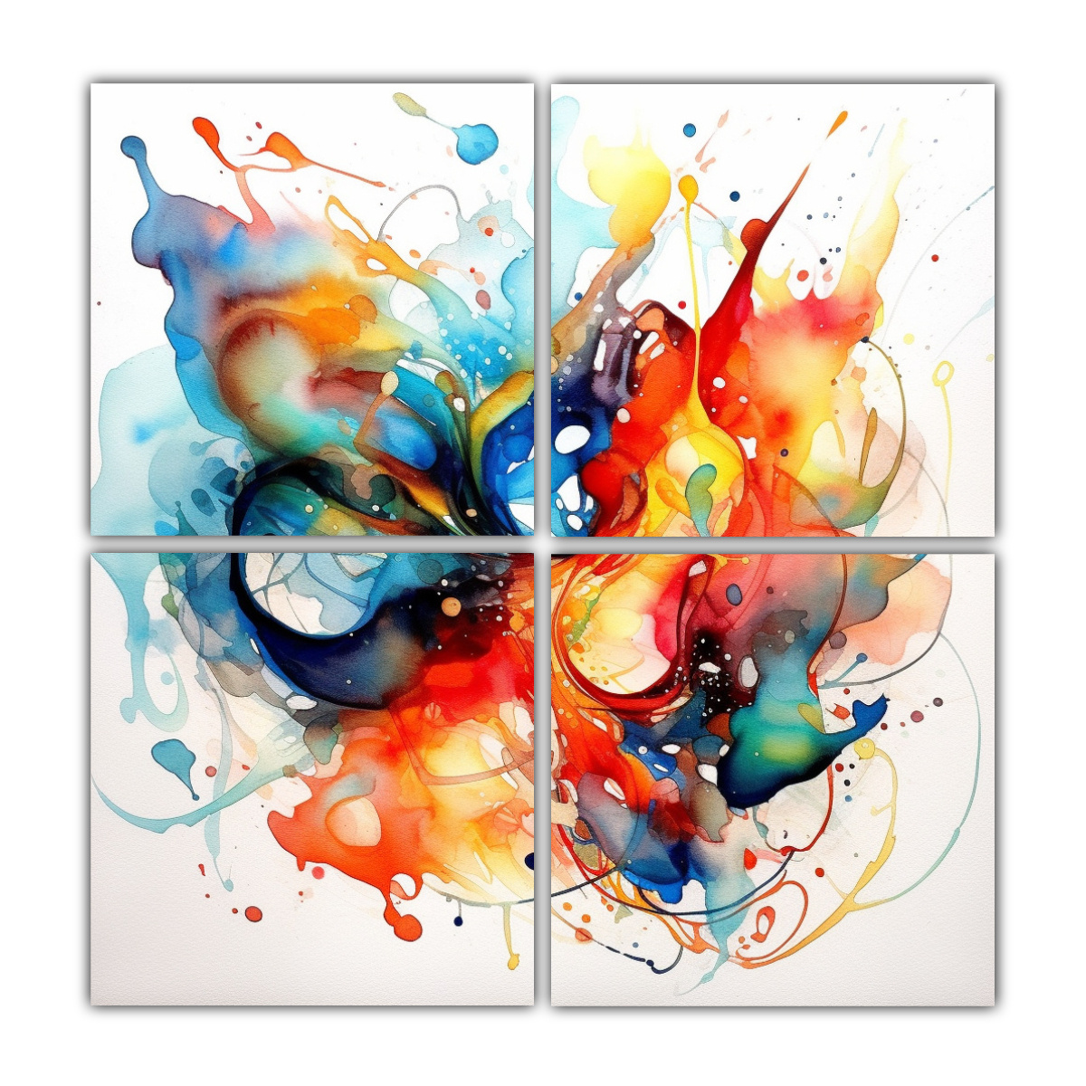 cuatro-telas-en-bastidor-de-alta-calidad-con-abstracto-multicolor-de-salpicaduras-de-pintura-acuarela