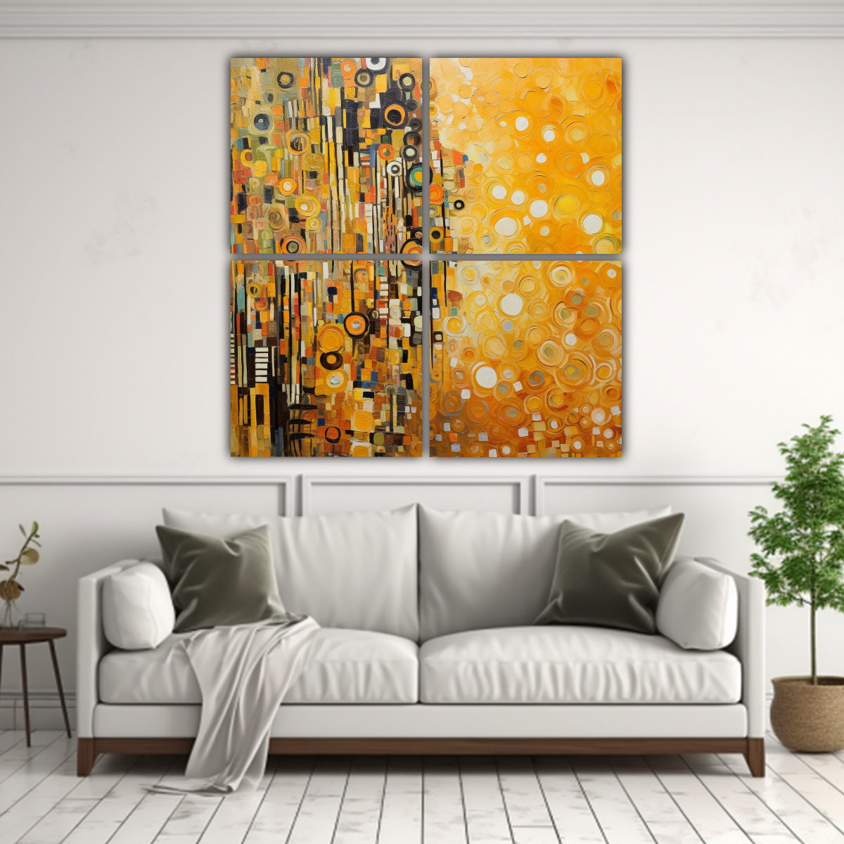 cuatro-telas-en-bastidor-hermoso-vida-inspirado-por-gustav-klimt-1