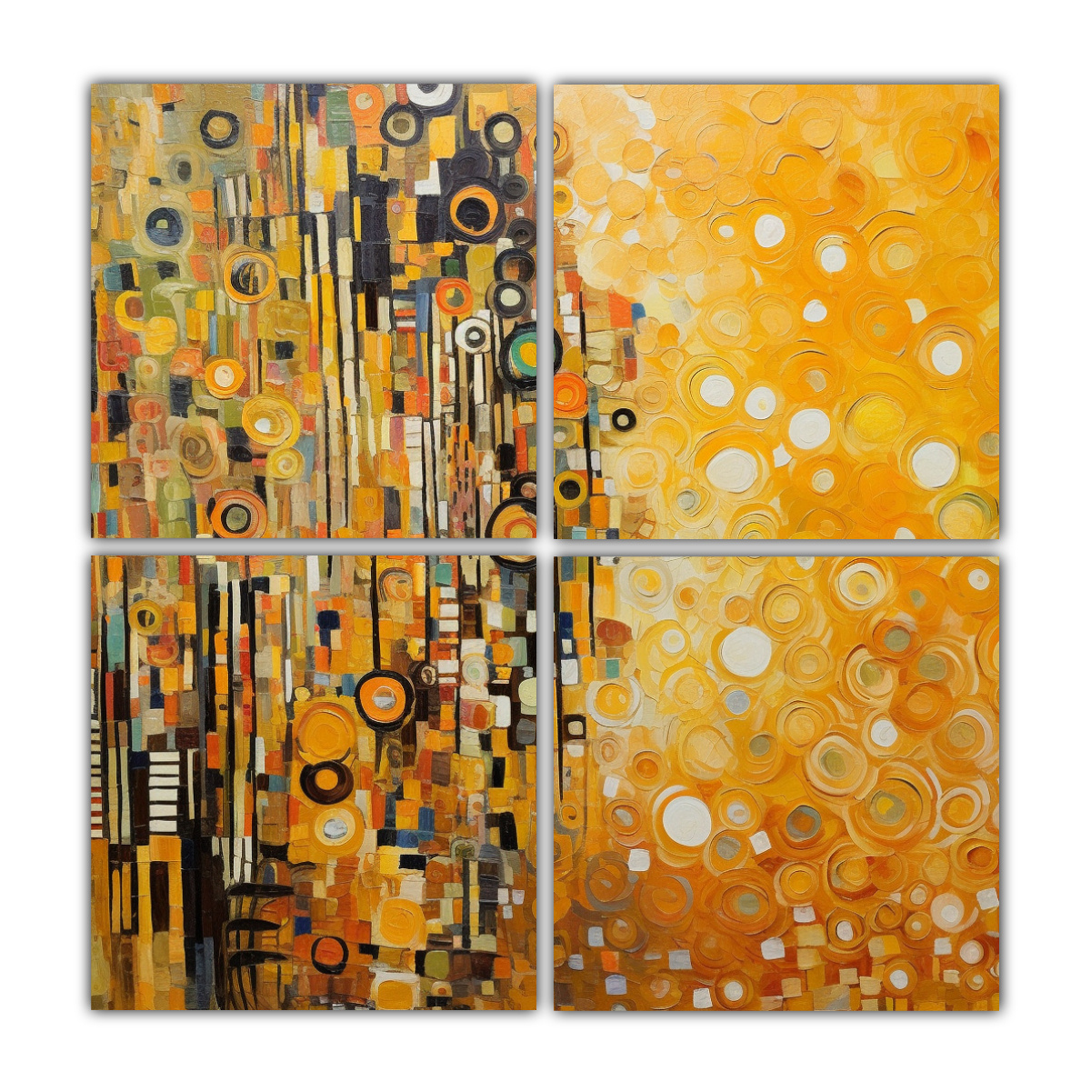 cuatro-telas-en-bastidor-hermoso-vida-inspirado-por-gustav-klimt