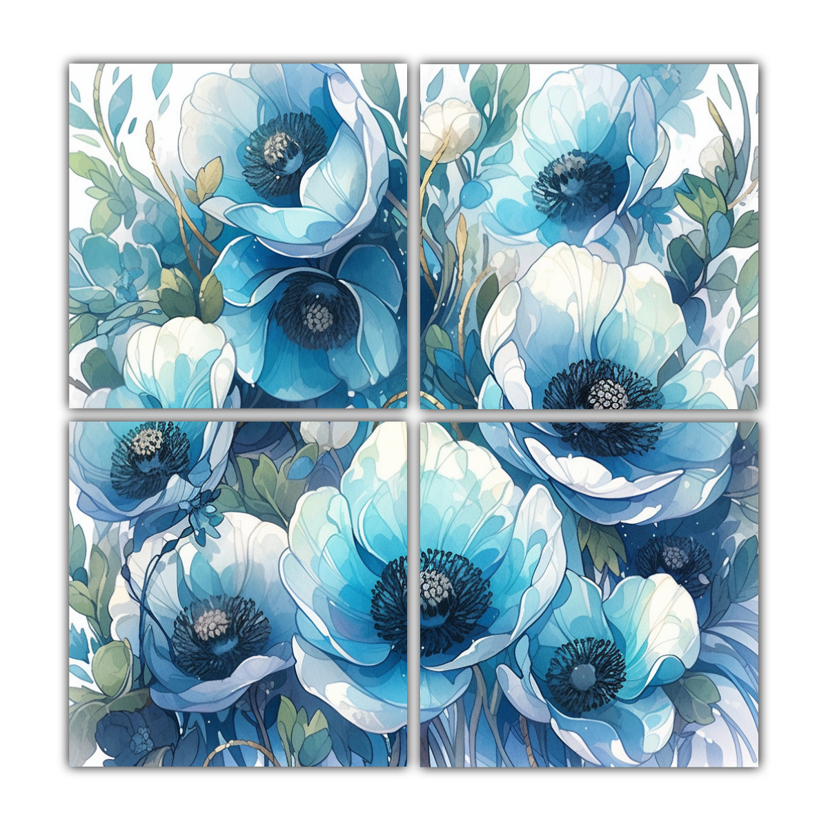 cuatro-telas-en-bastidor-moderno-turquesa-y-azul-atmosfera-neonoir-en-la-decoraci-n-de-estilo