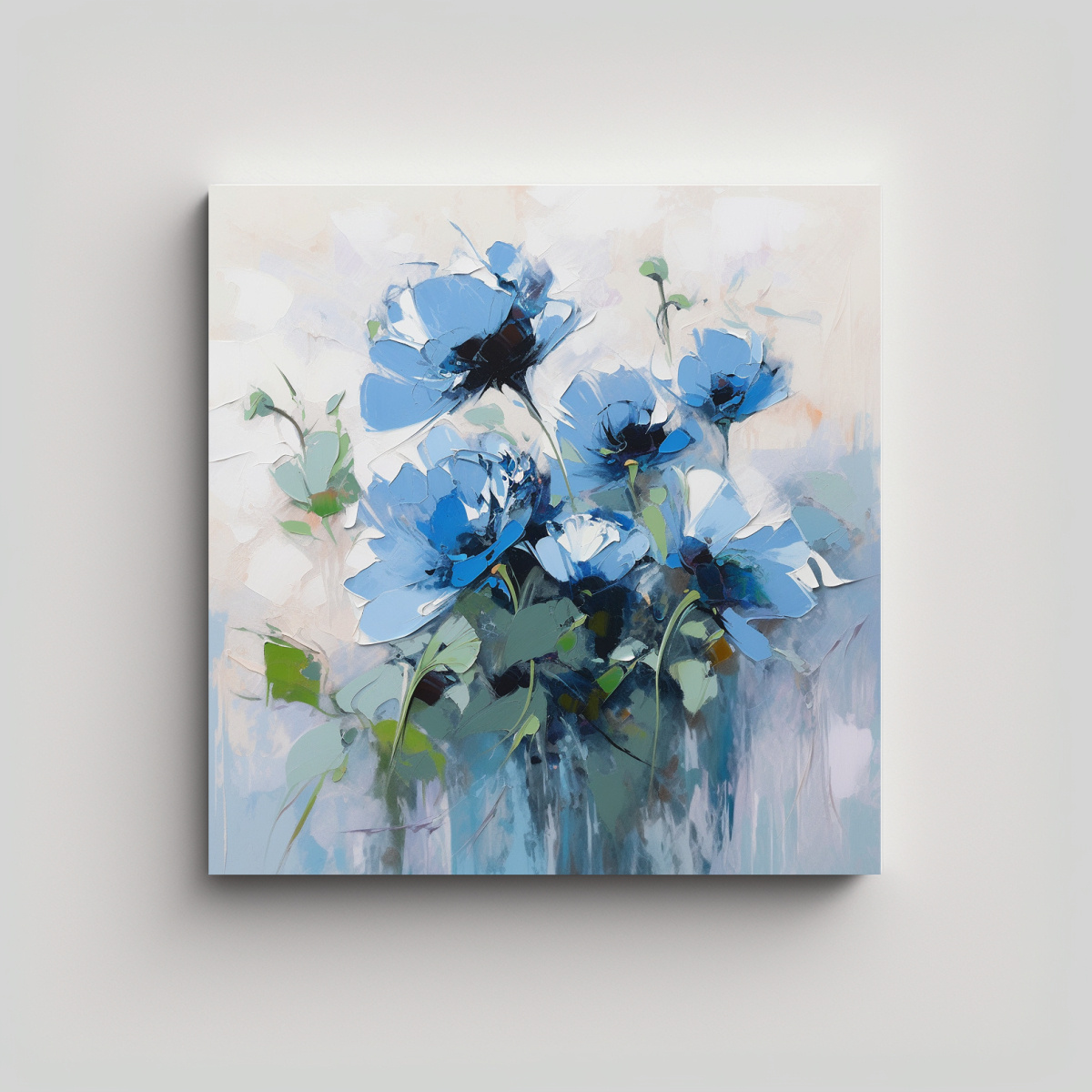 dibujo-bastidor-madera-pintura-flores-azules-en-lienzo-estilo