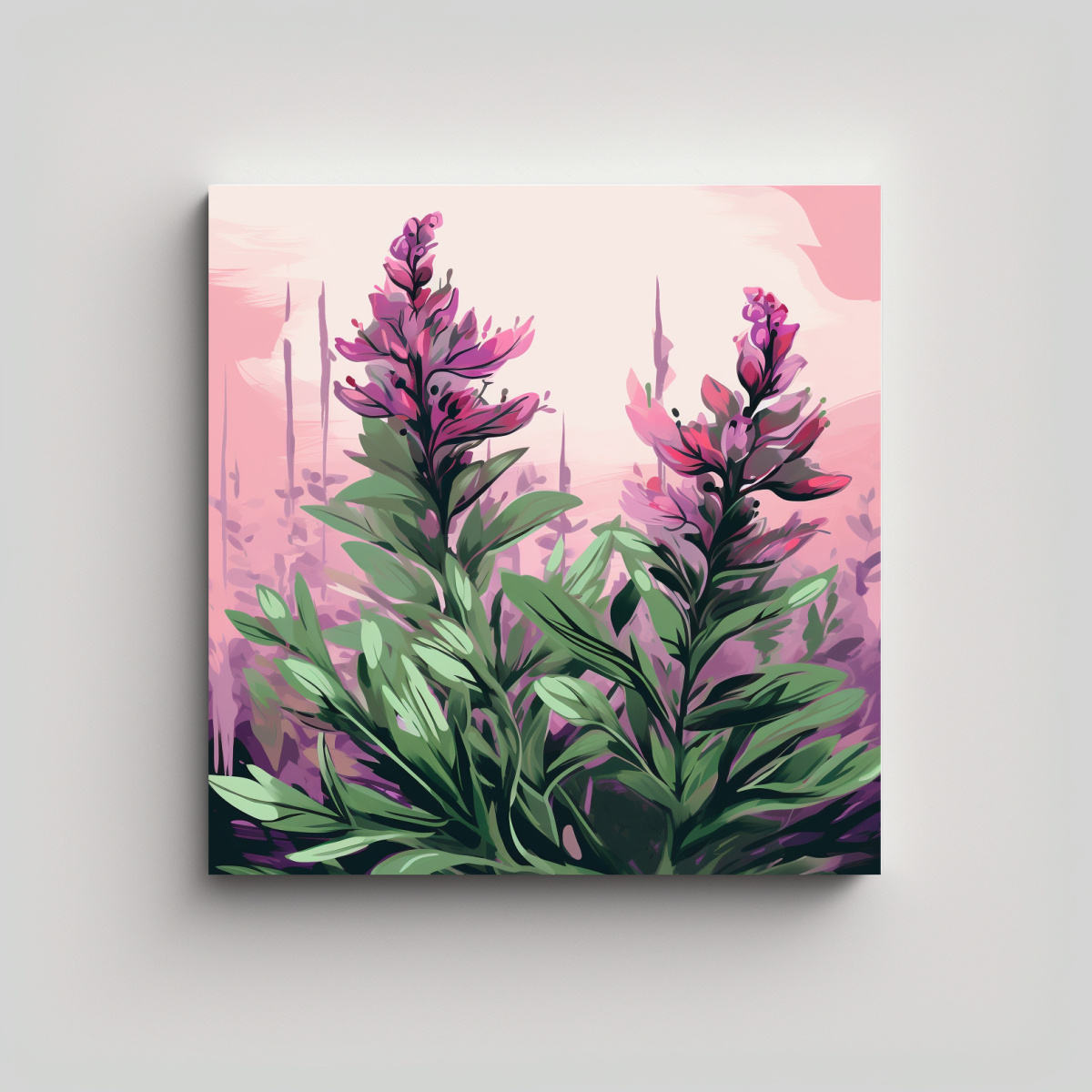 impresi-n-en-bastidor-de-hierbas-en-tonos-lavanda-en-verde-y-rosa-neonoir