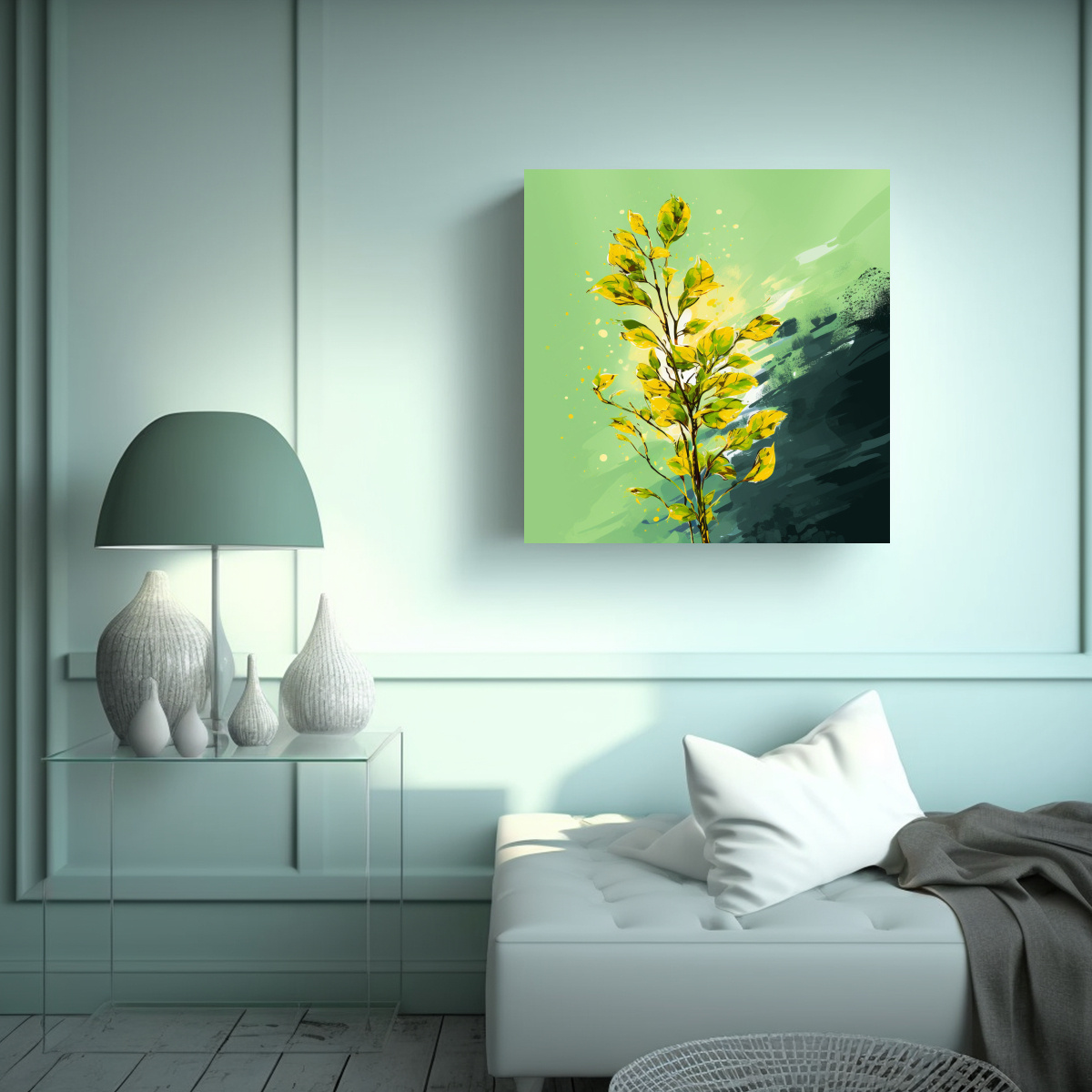 lienzo-colores-nica-rbol-popular-en-amarillo-y-verde-atmosfera-neonoir-1