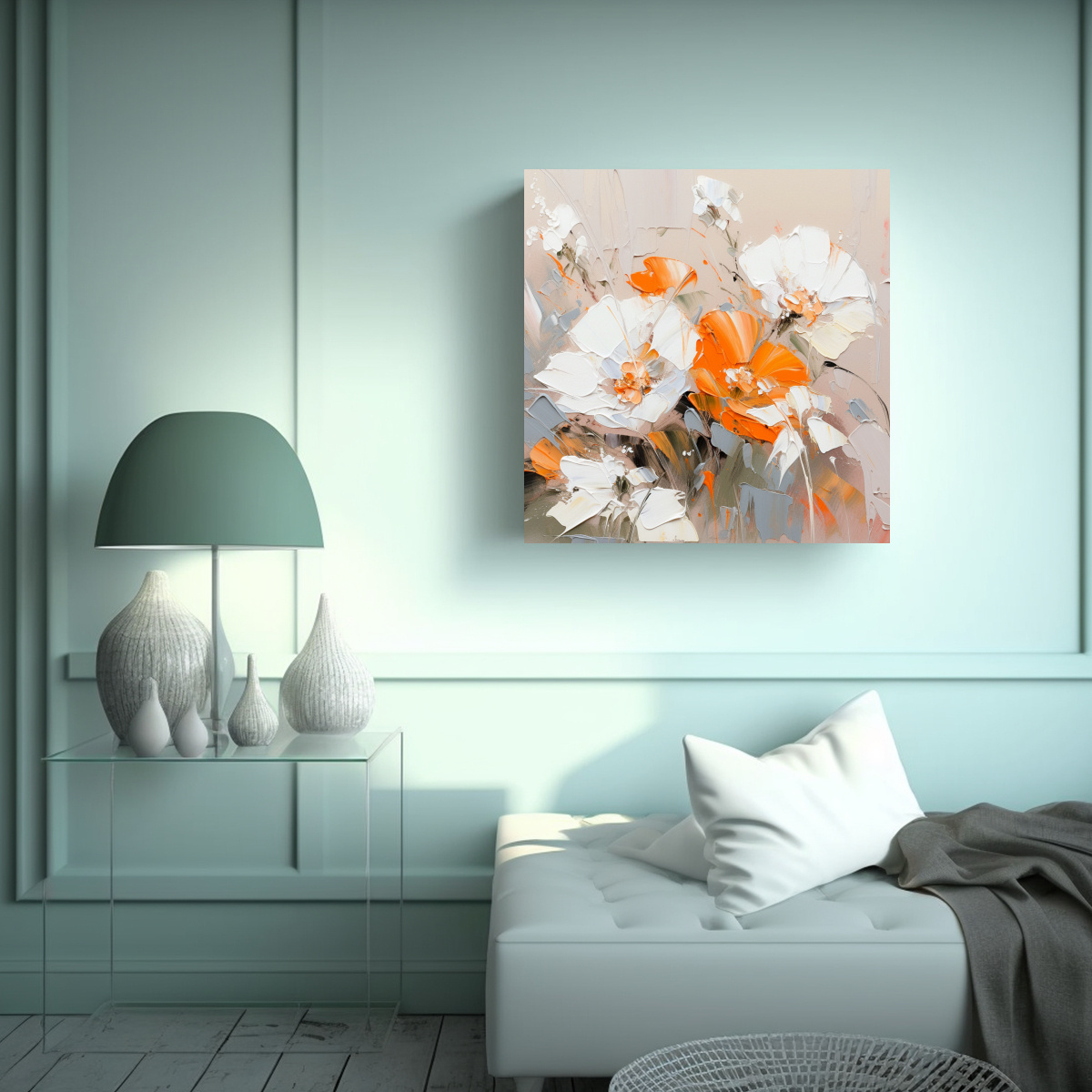 lienzo-creativo-interiores-pintura-flor-white-and-orange-en-tela-1