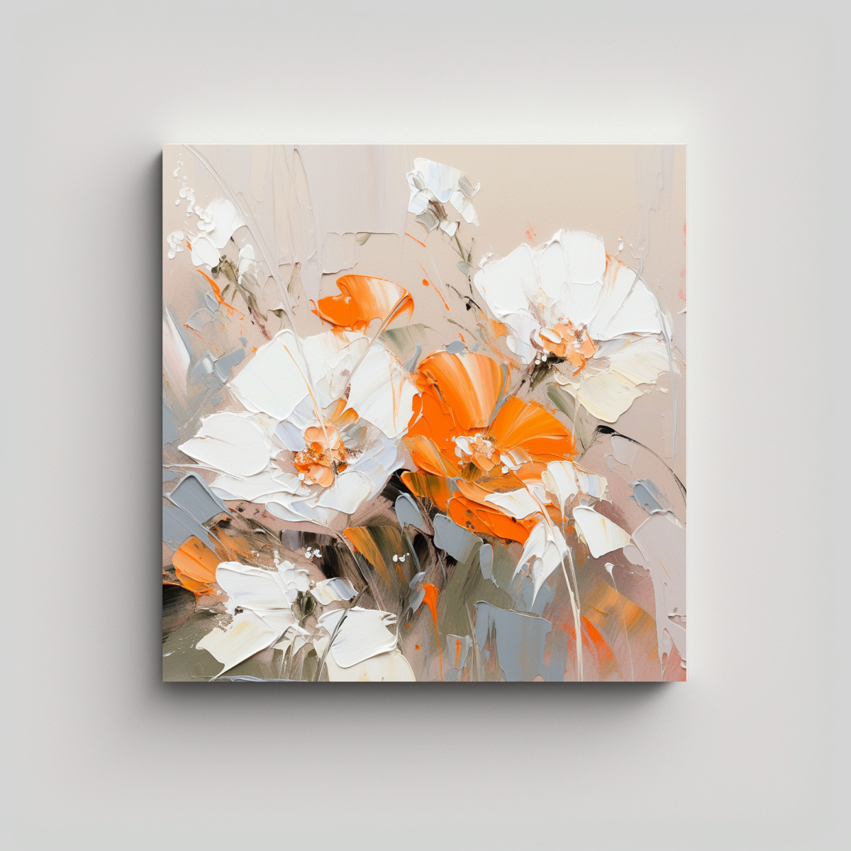 lienzo-creativo-interiores-pintura-flor-white-and-orange-en-tela