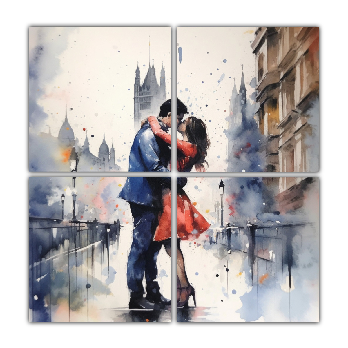 lienzos-abstractos-de-la-abstracci-n-4-living-romantic-kiss-en-londres-acuarela-disney