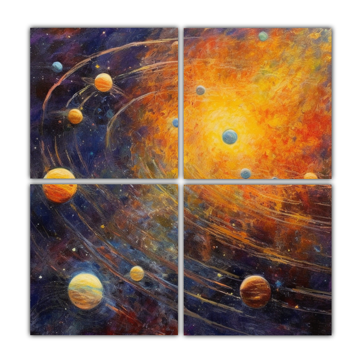 lienzos-creativos-tema-solar-en-4-cuadros