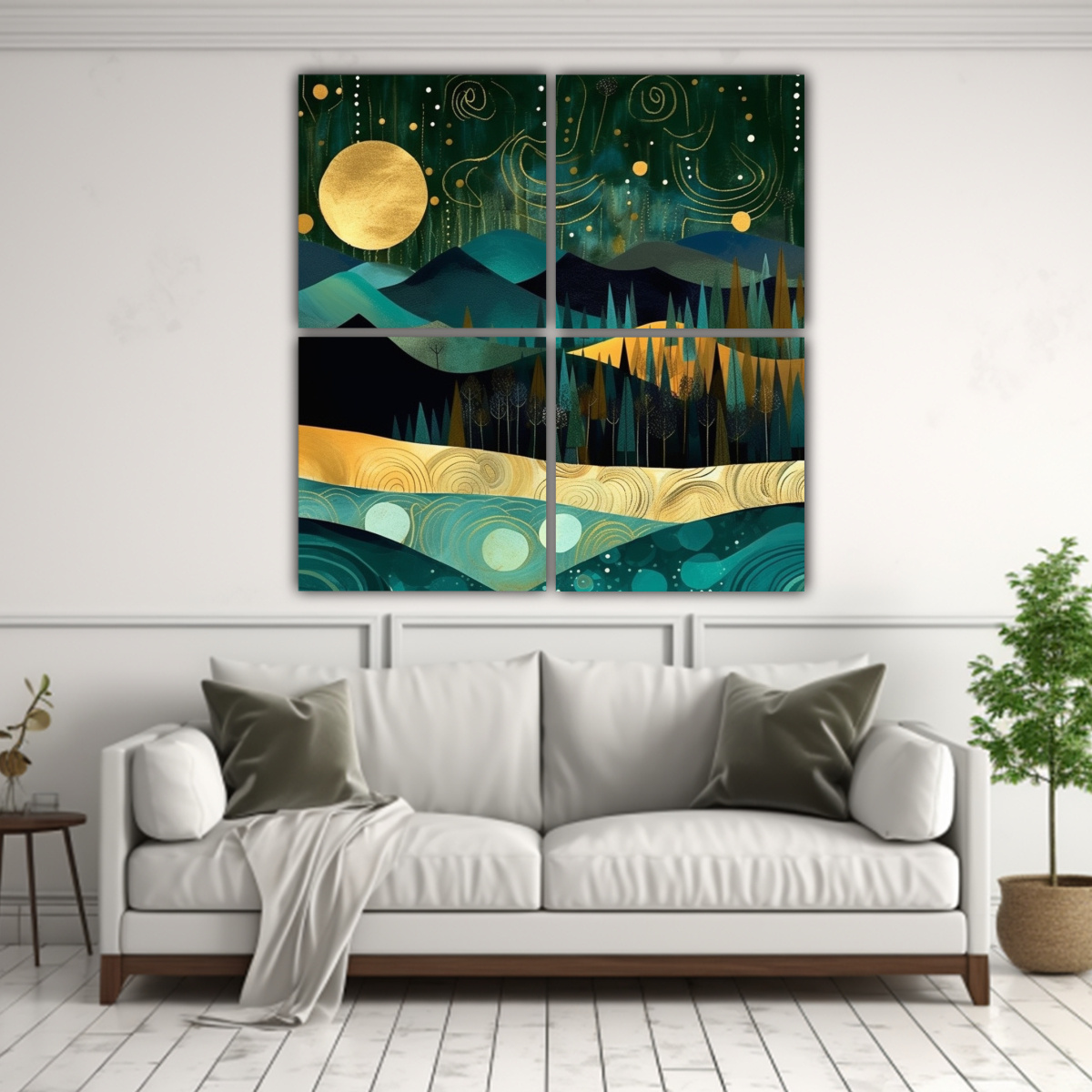 paisaje-abstracto-de-monta-as-medianoche-con-dorado-verde-1
