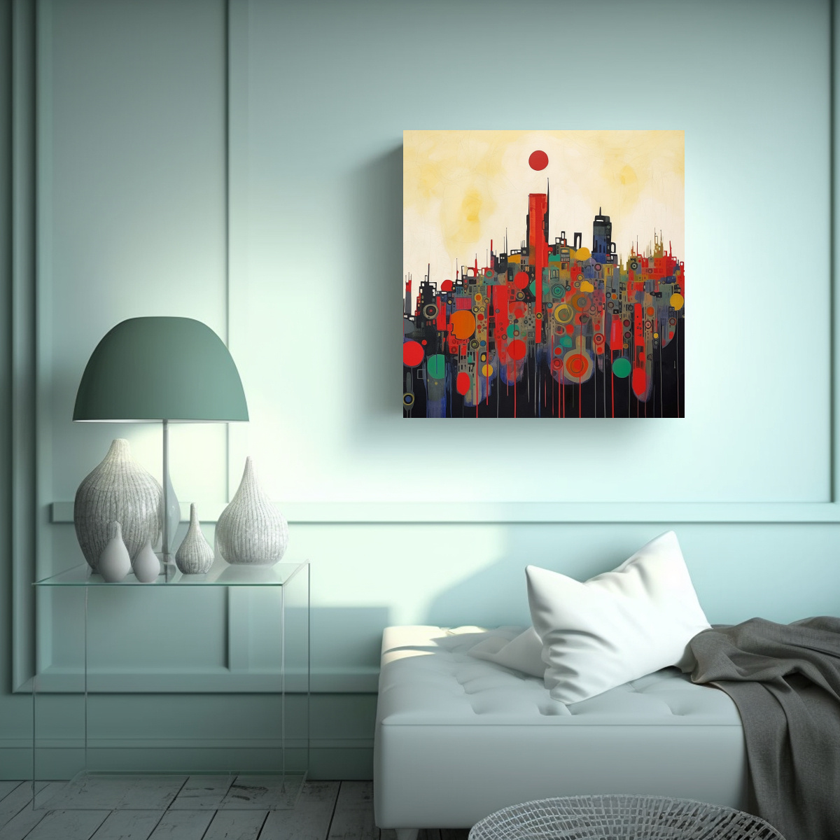 paisaje-urbano-abstracto-en-lienzo-arte-moderno-mixto-1