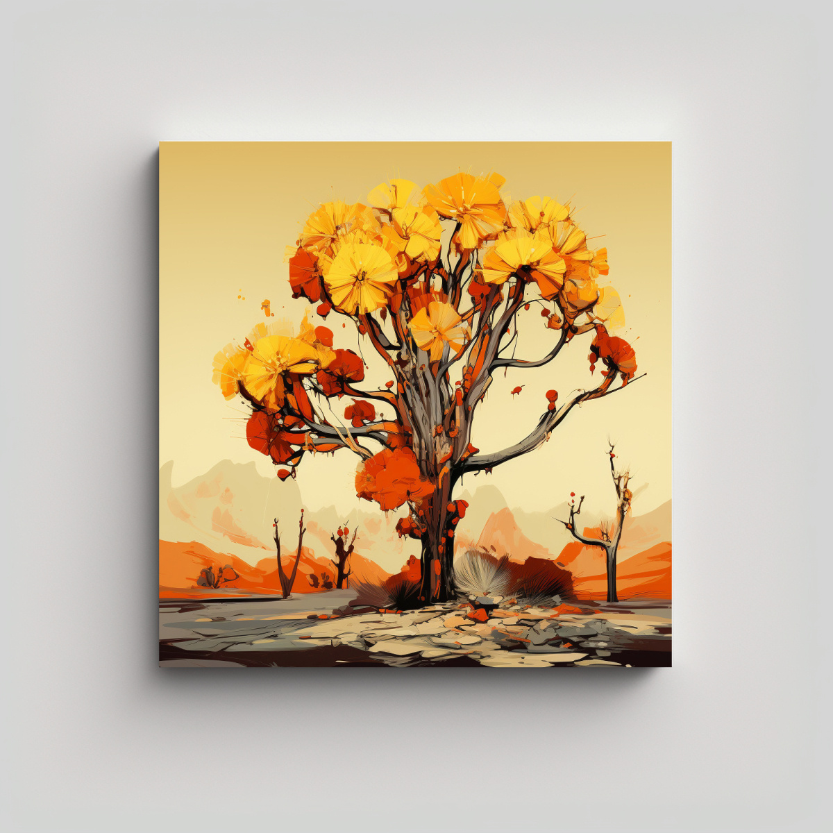 paisaje-urbano-en-acuarela-joshua-tree-en-amarillo-y-naranja