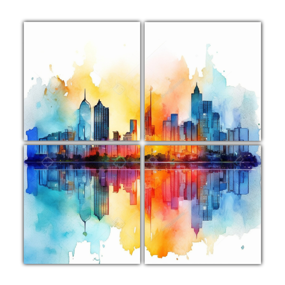 paisaje-urbano-vibrante-pintura-acuarela-cuadro-decorativo