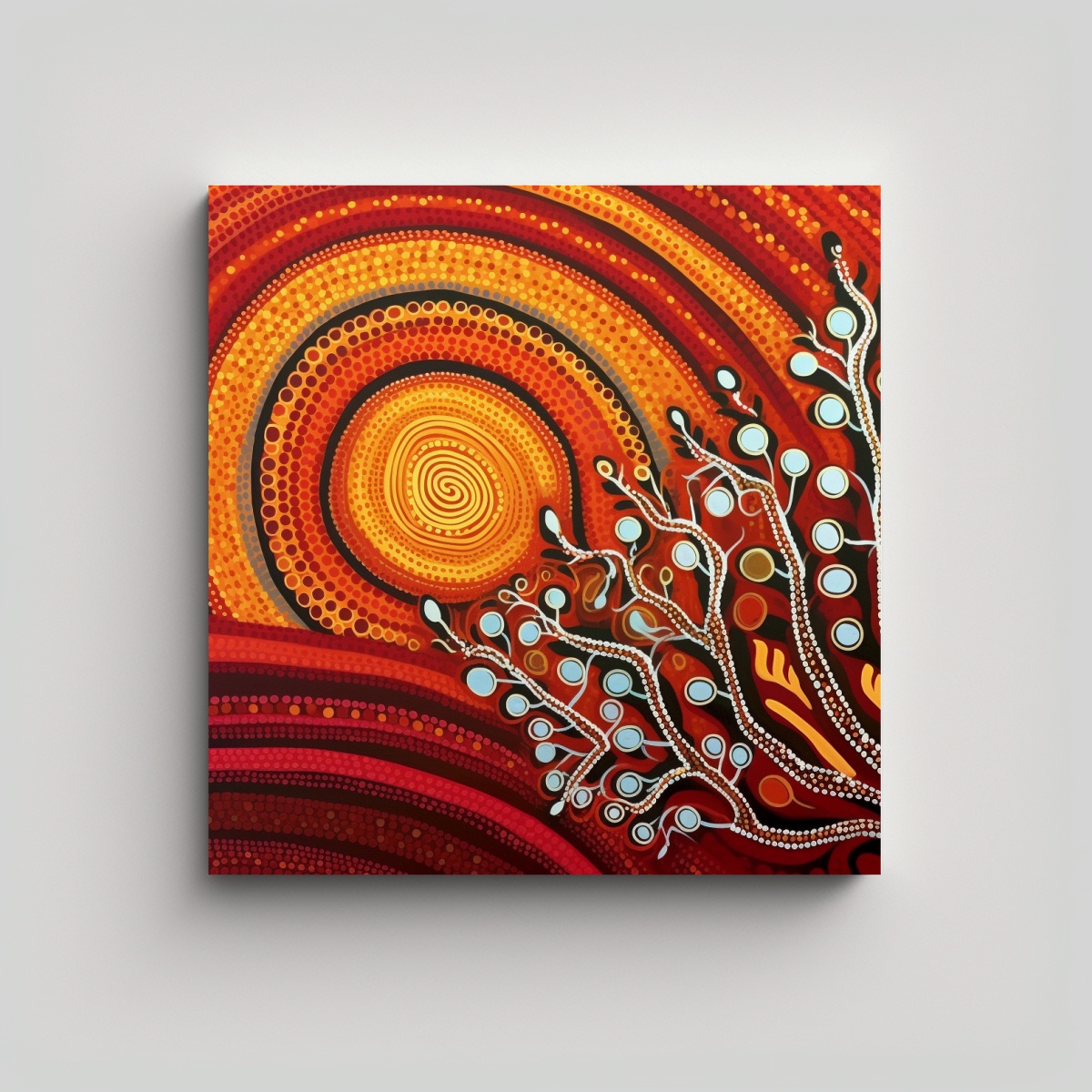 pintura-aborigen-inspirada-en-el-solsticio-de-verano-en-tela-en-bastidor-con-l-neas-finas-y-composici-n-din-mica