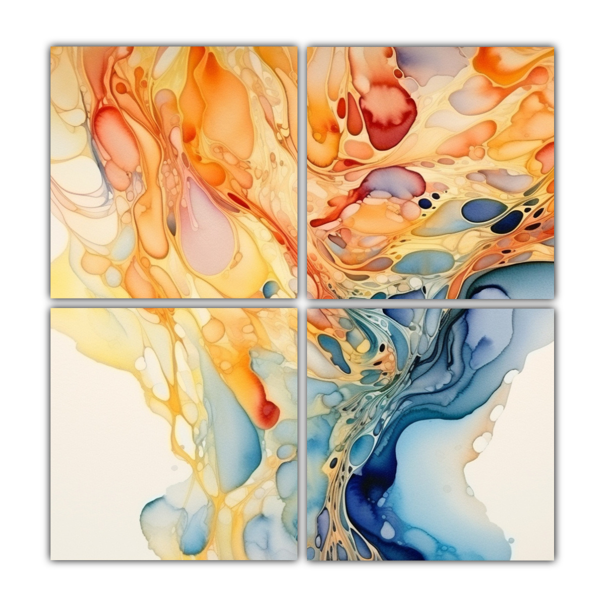 pintura-abstracta-acuarela-cin-tica-en-cuatro-lienzos