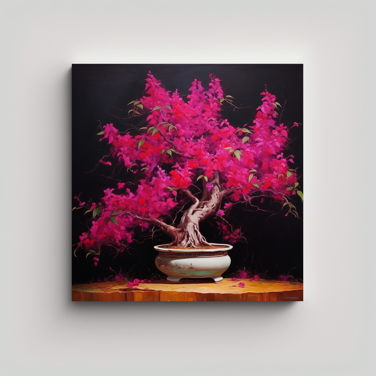 pintura-abstracta-alta-calidad-rbol-bons-i-bougainvillea-en-lienzo