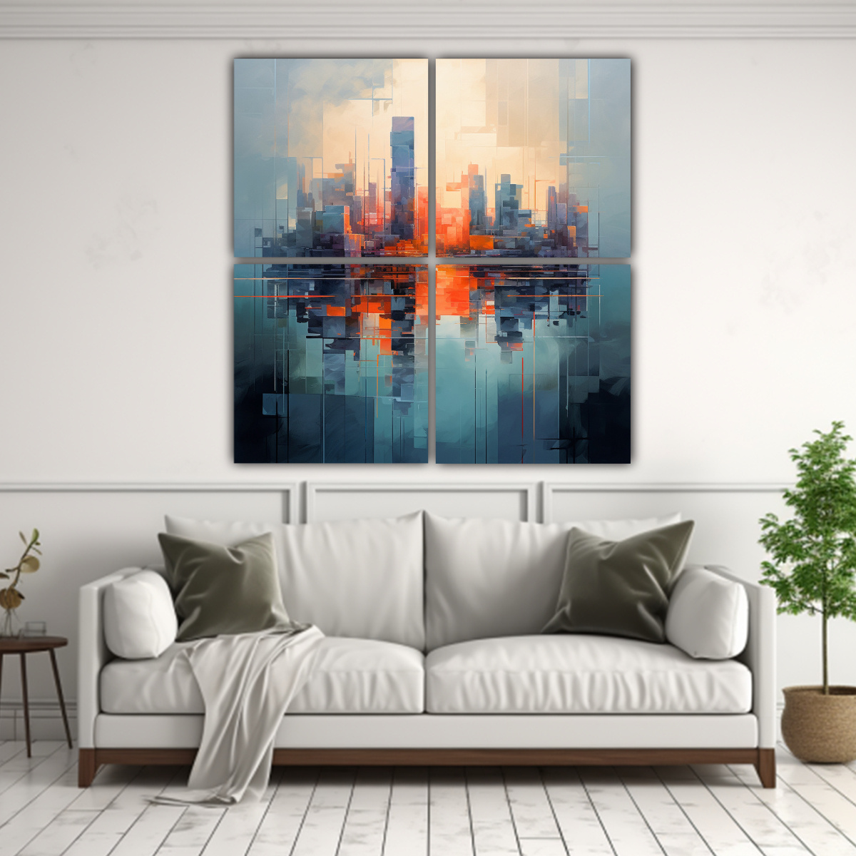 pintura-abstracta-ciudad-con-agua-en-cuatro-cuadros-colores-vitalidad-1