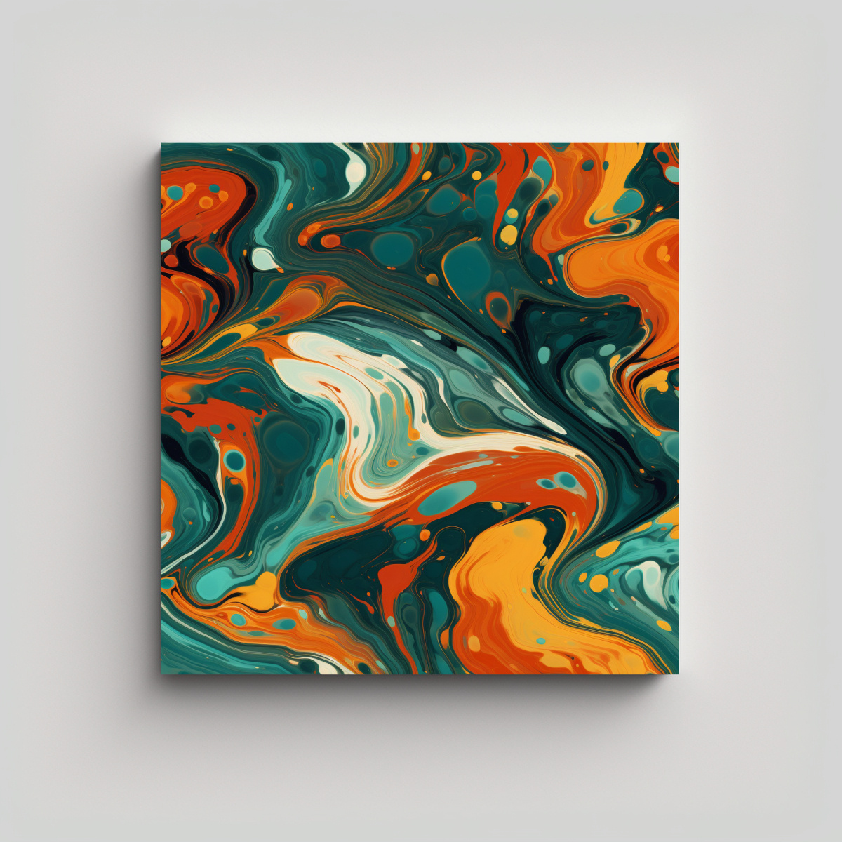 pintura-abstracta-colorida-con-rojo-naranja-y-verde