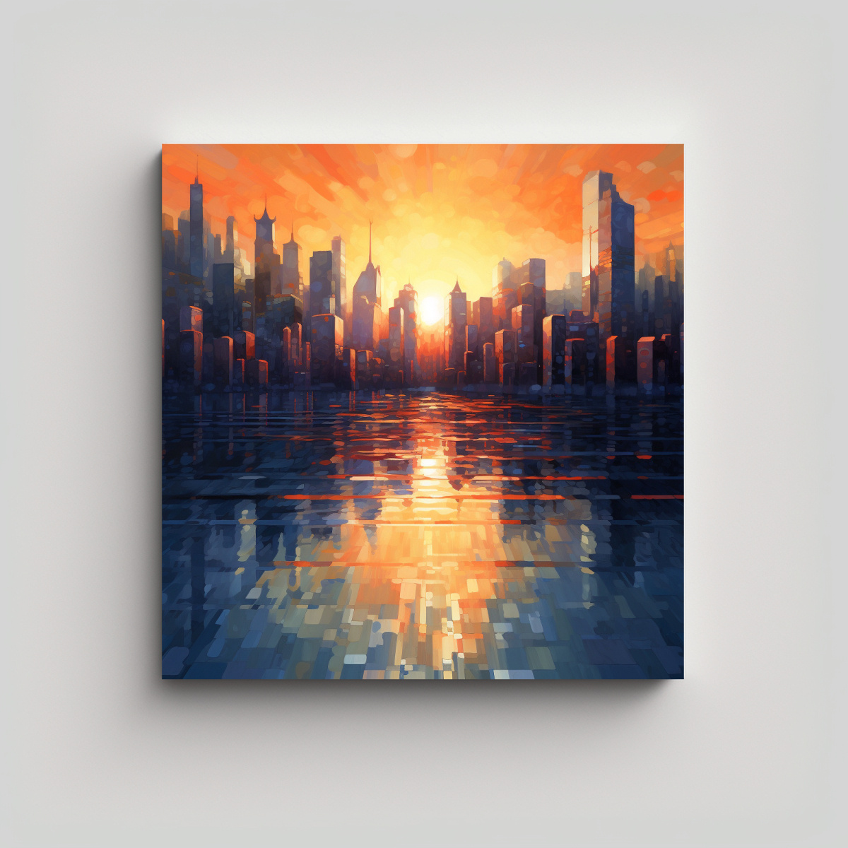 pintura-abstracta-con-ciudad-y-agua-decorativa