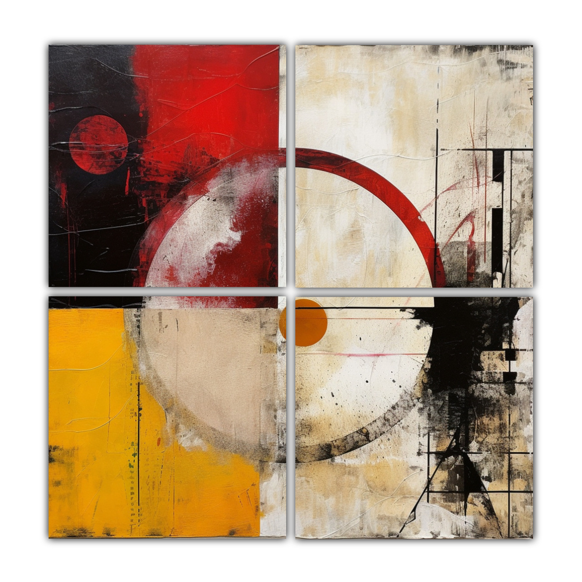 pintura-abstracta-con-formas-geom-tricas-y-c-rculo-rojo