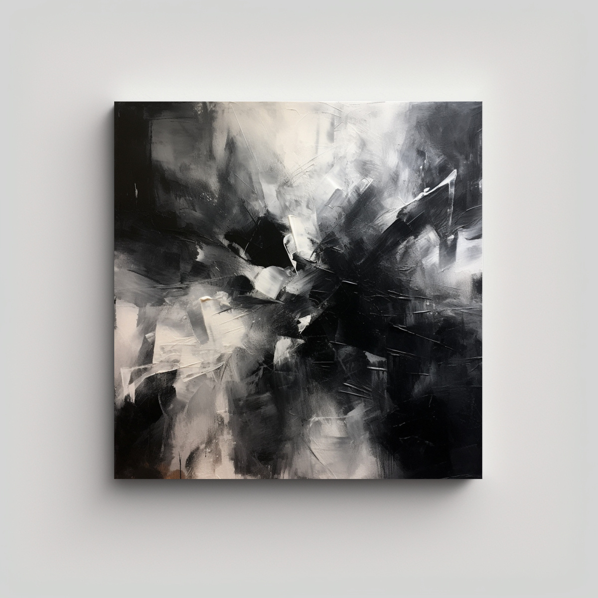 pintura-abstracta-de-carb-n-en-tela-con-fondo-negro-y-blanco