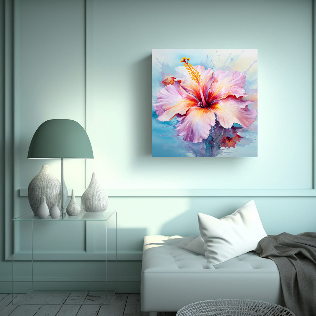 pintura-abstracta-de-colores-pasteles-con-flores-de-hibisco-en-arte-impreso-1