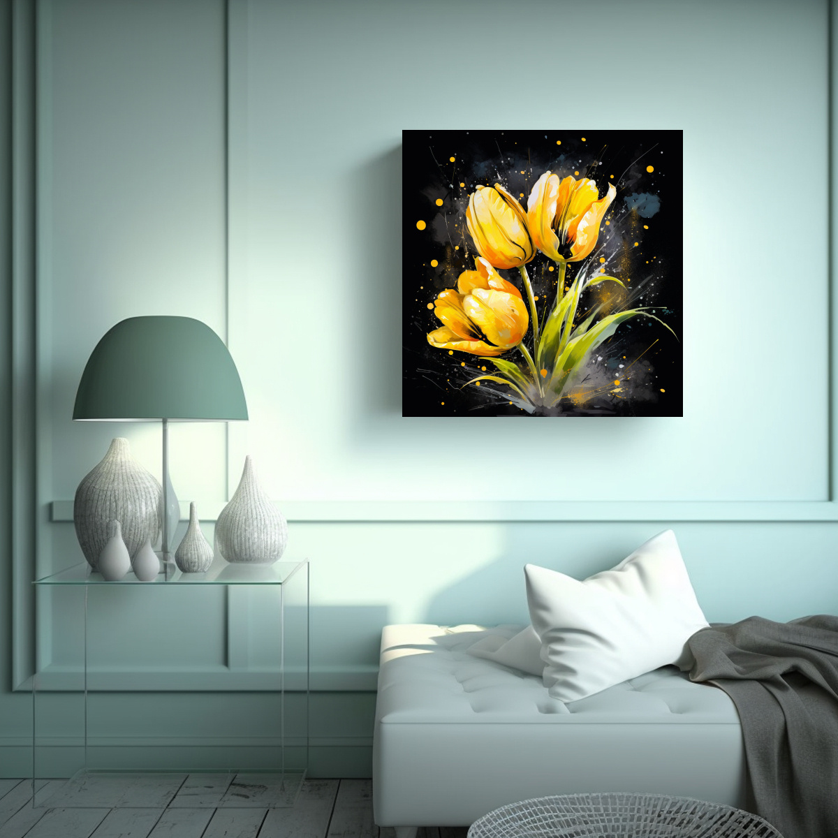 pintura-abstracta-de-flores-amarillas-y-negras-arte-de-pared-minimalista-1