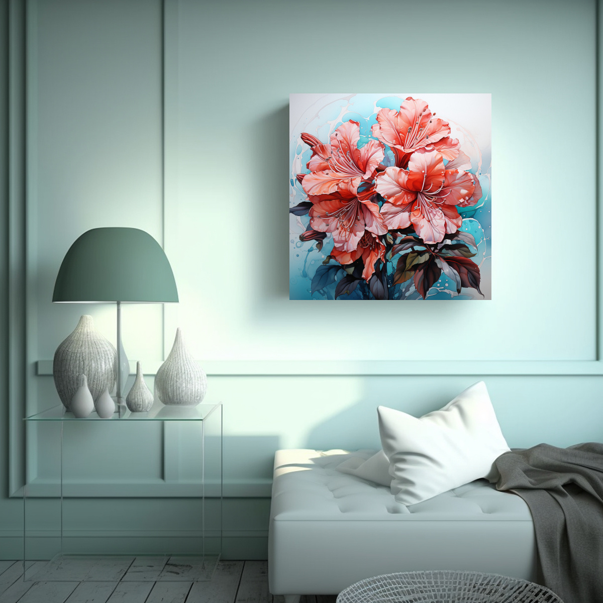 pintura-abstracta-de-flores-de-rododendro-en-colores-rojo-y-turquesa-imagen-visual-de-arte-fino-1