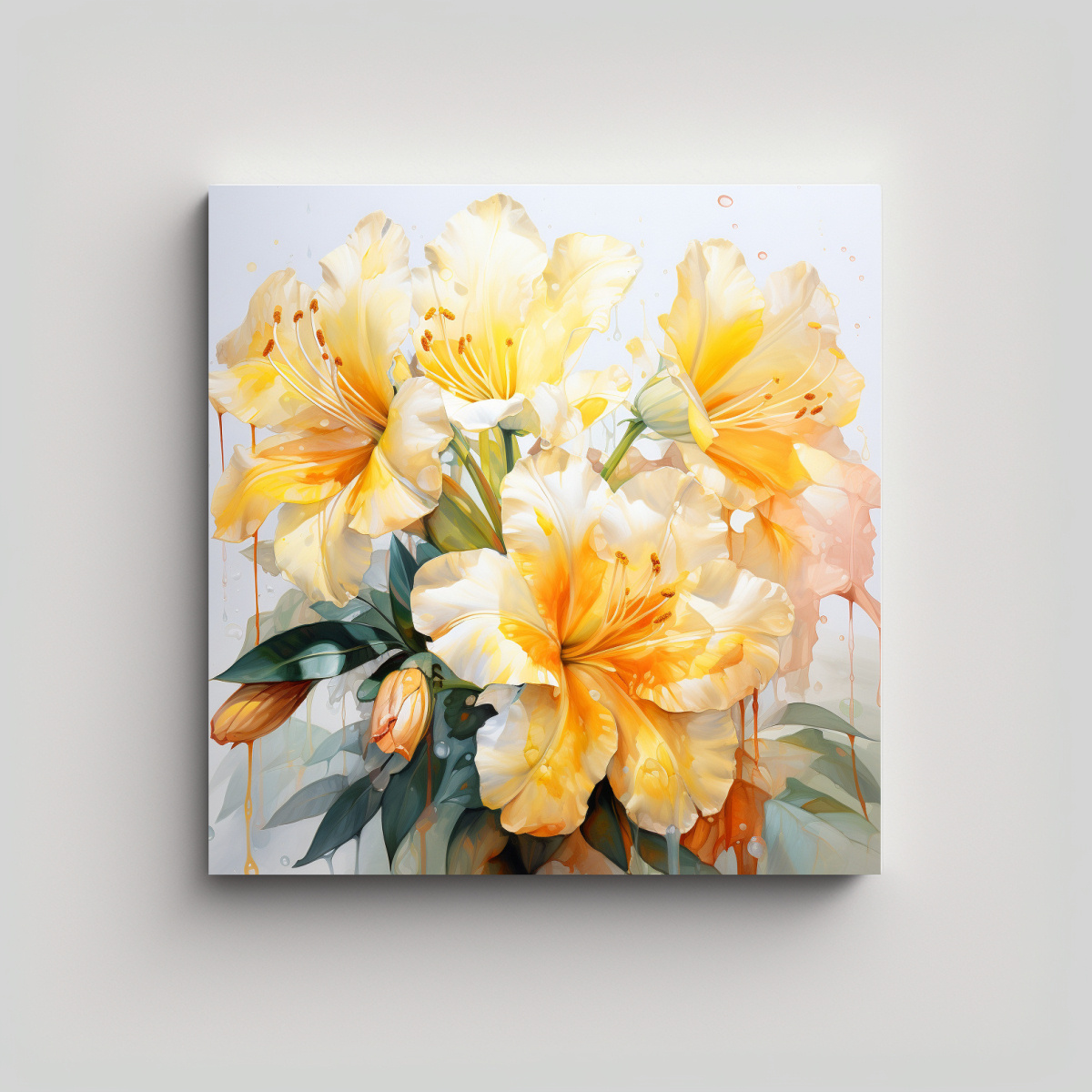 pintura-abstracta-de-flores-de-rododendros-amarillo-y-blanco