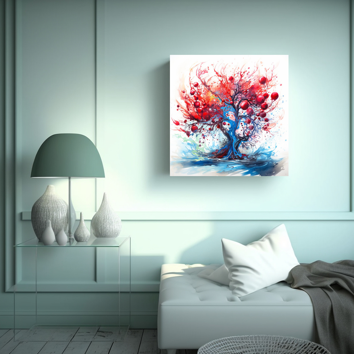 pintura-abstracta-de-un-granado-en-colores-rojo-y-azul-1-1