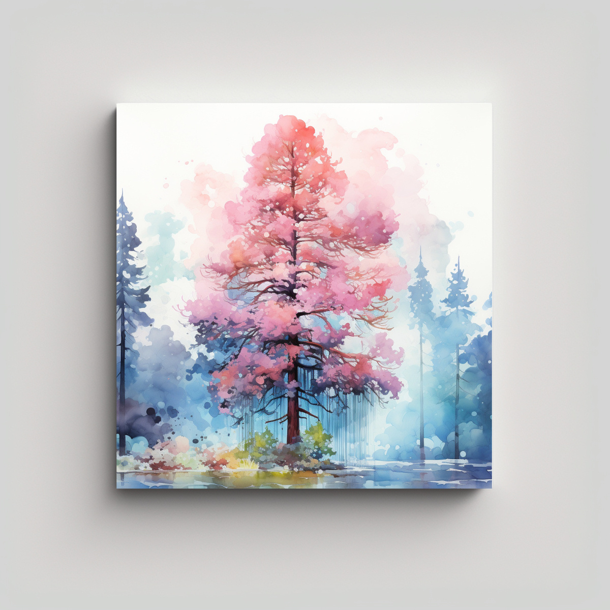 pintura-abstracta-en-colores-rosa-y-azul-de-un-rbol-de-secuoya-roja-para-decorar-obras-maestras