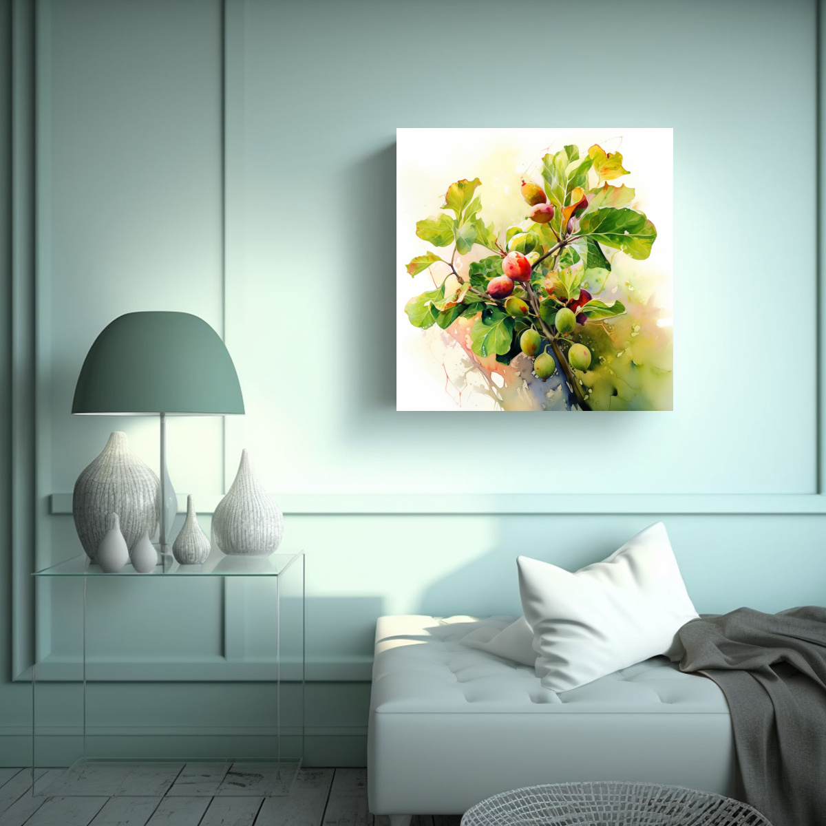 pintura-abstracta-fig-tree-green-and-red-para-decoraci-n-de-pared-1
