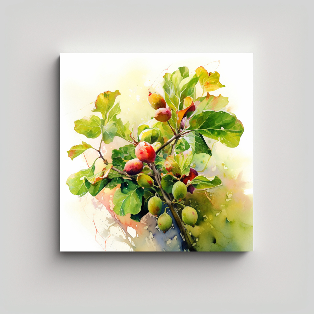 pintura-abstracta-fig-tree-green-and-red-para-decoraci-n-de-pared