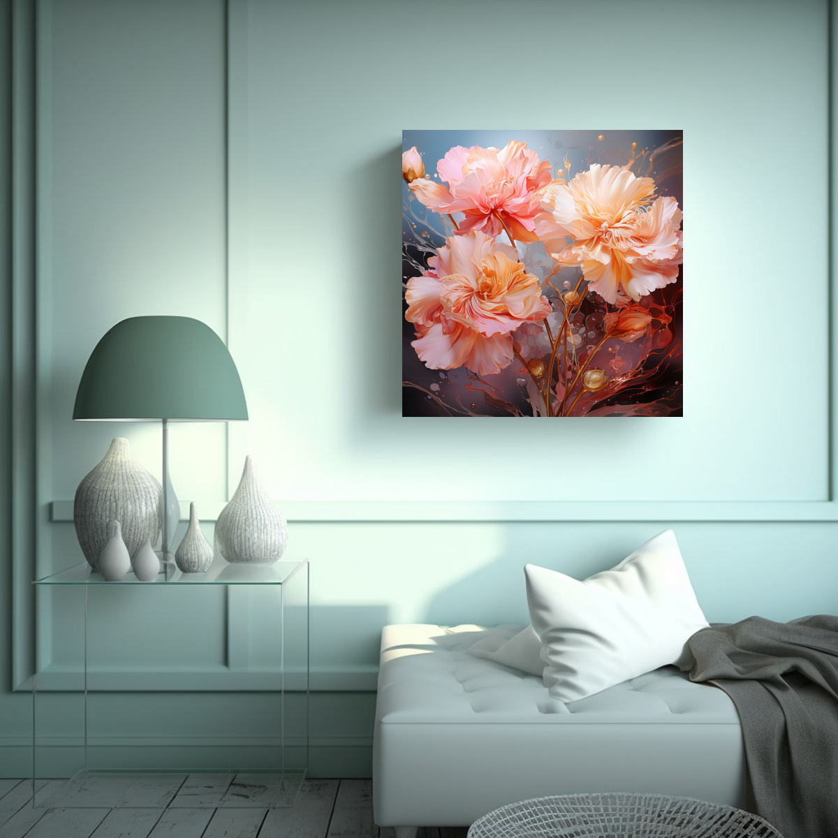 pintura-abstracta-inspiradora-de-claveles-dorados-y-rosados-1