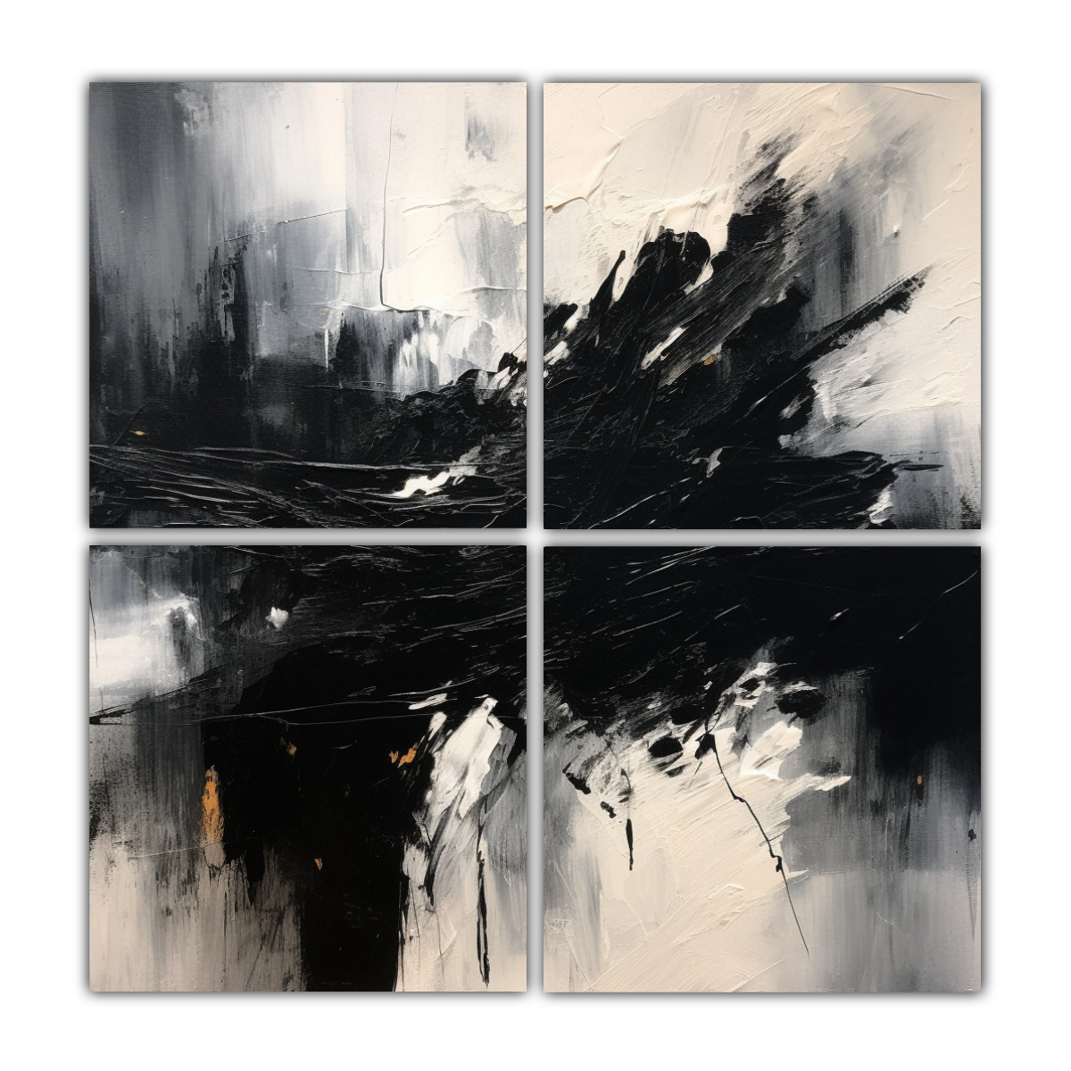 pintura-abstracta-moderna-con-pinceladas-negras-cuadriptico-fotografia