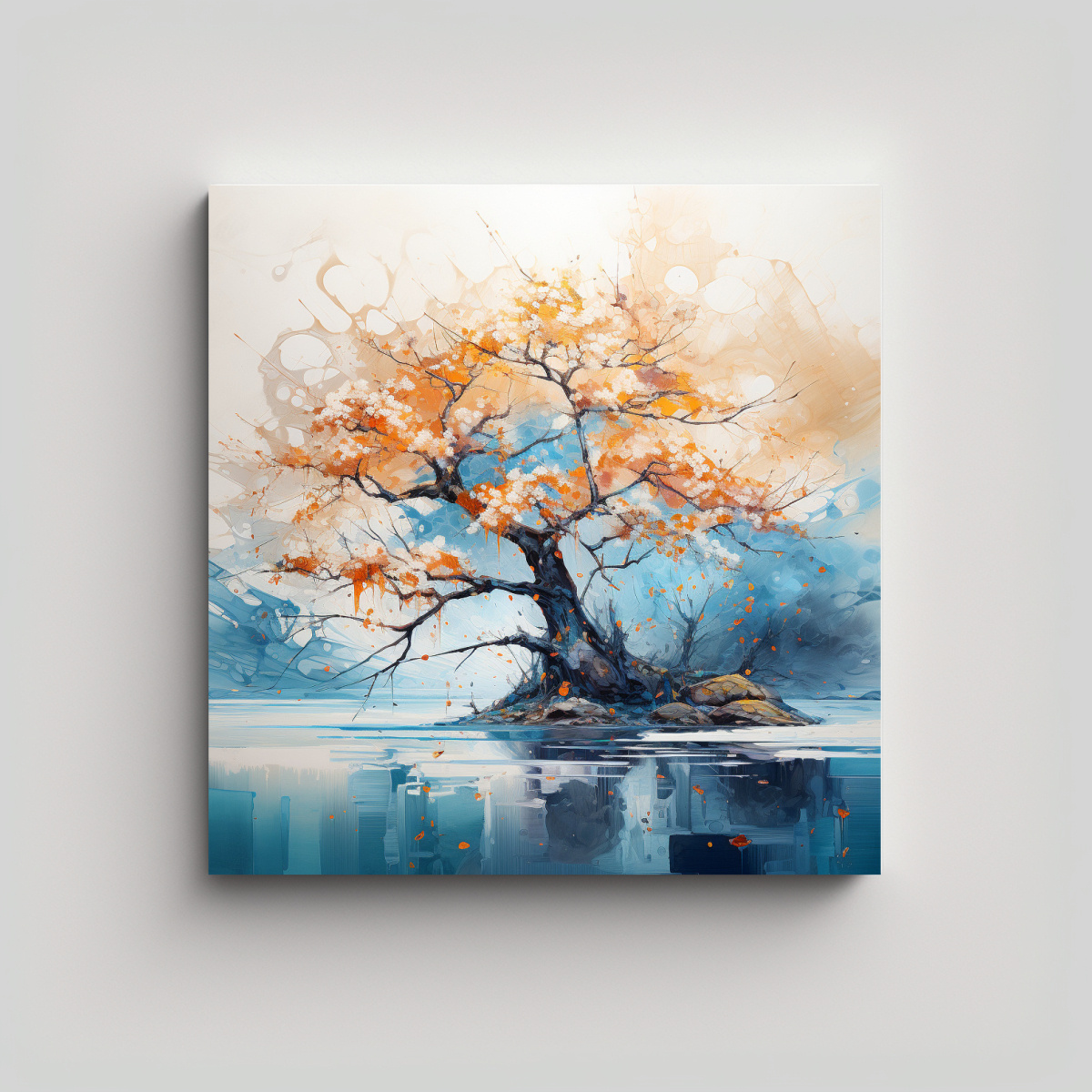 pintura-abstracta-movimiento-combinaci-n-rbol-cerezo-oro-y-azul