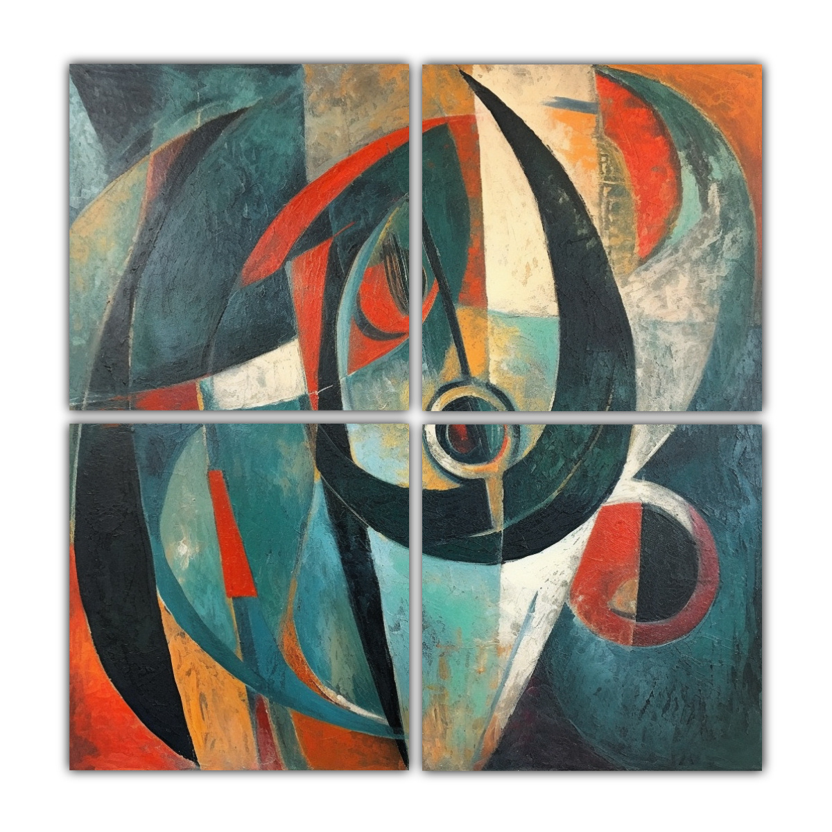 pintura-al-leo-abstracta-1950-movimiento-para-comedor