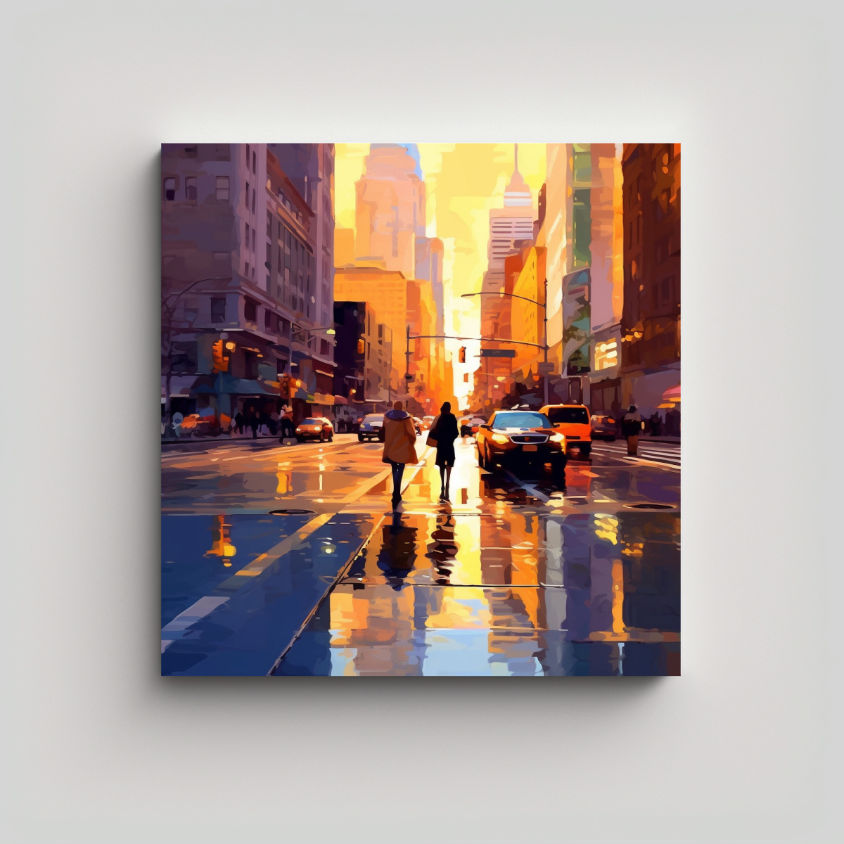pintura-al-leo-de-un-animado-nueva-york-en-los-a-os-60
