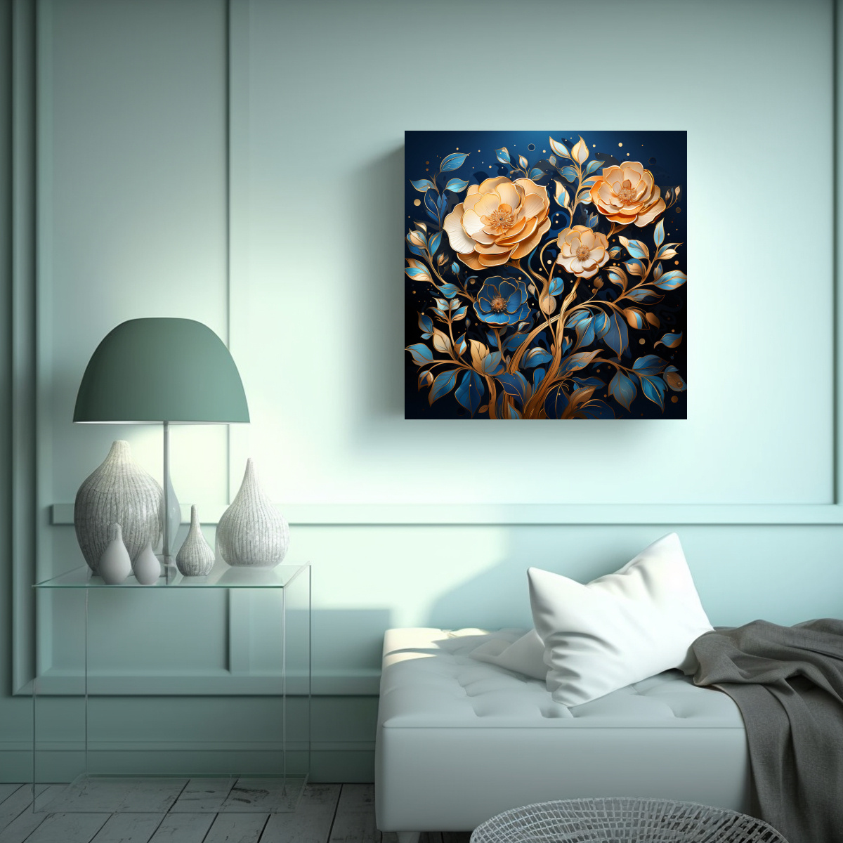 pintura-de-pared-hermoso-rbol-de-eucalipto-en-colores-oro-y-azul-ambiente-neonoir-1