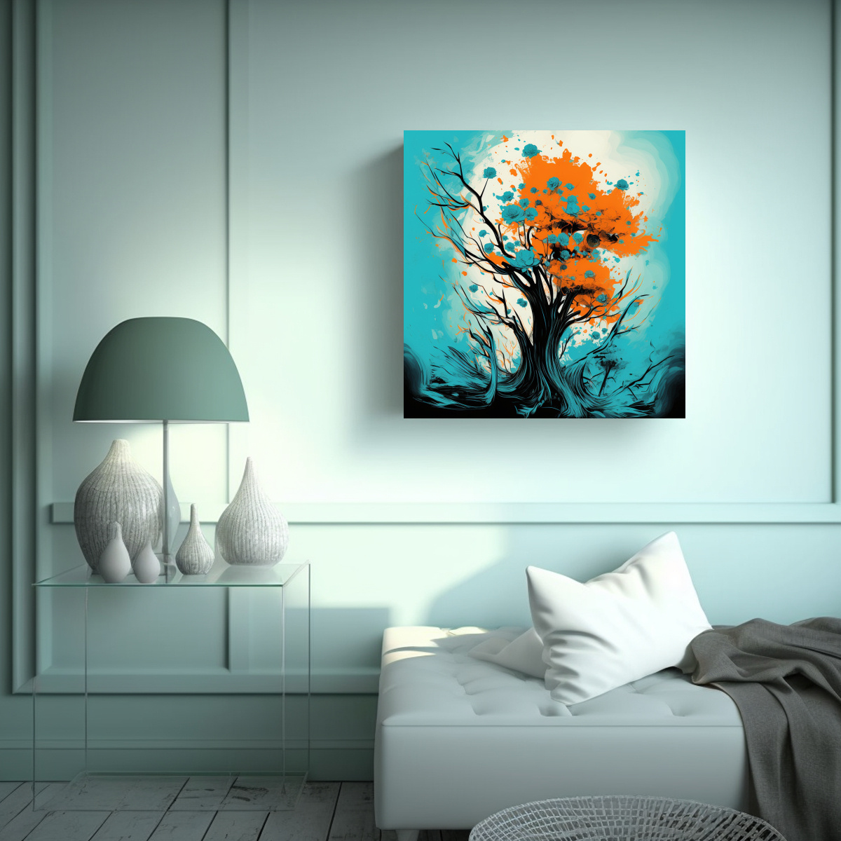 pintura-de-pared-inspiraci-n-original-rbol-en-turquesa-y-naranja-estilo-neonoir-1