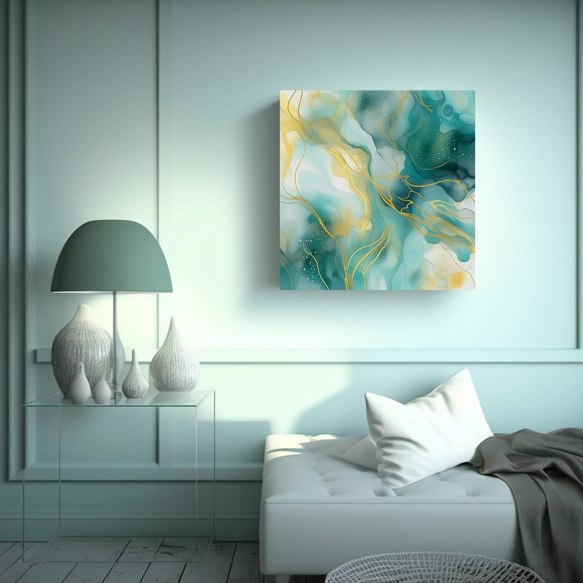 pintura-decorativa-abstracta-de-oro-texturizado-y-turquesa-1