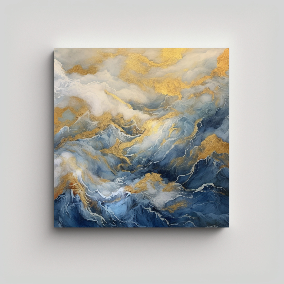 pintura-decorativa-arte-impreso-poder-monta-as-azules-y-doradas-por-taishan-miyazawa