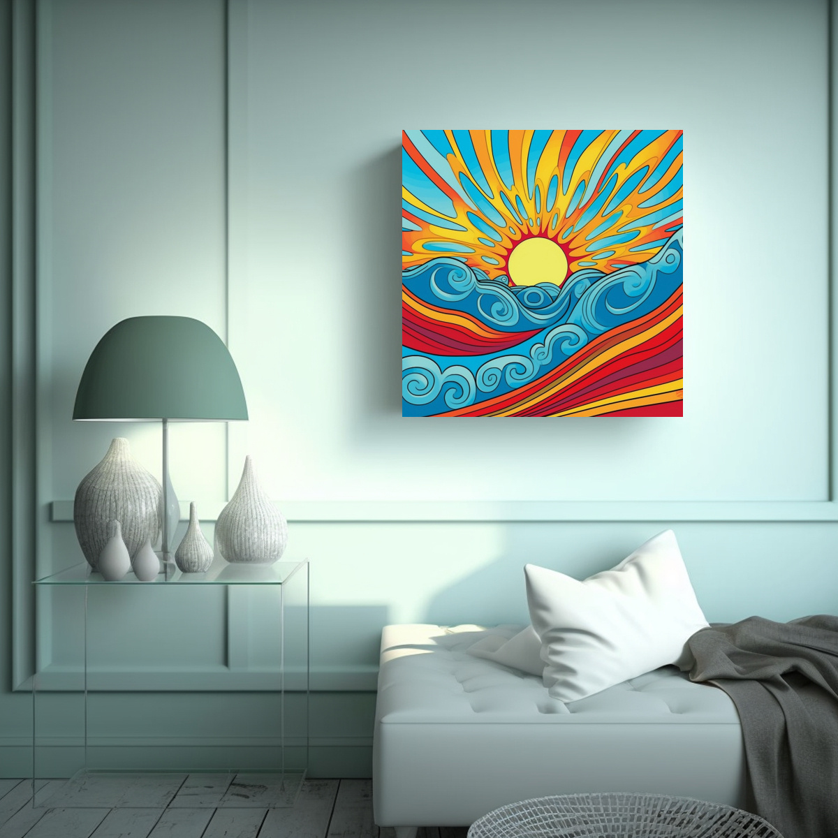 pintura-decorativa-colorida-con-ondas-y-rayos-solares-concepto-unica-1