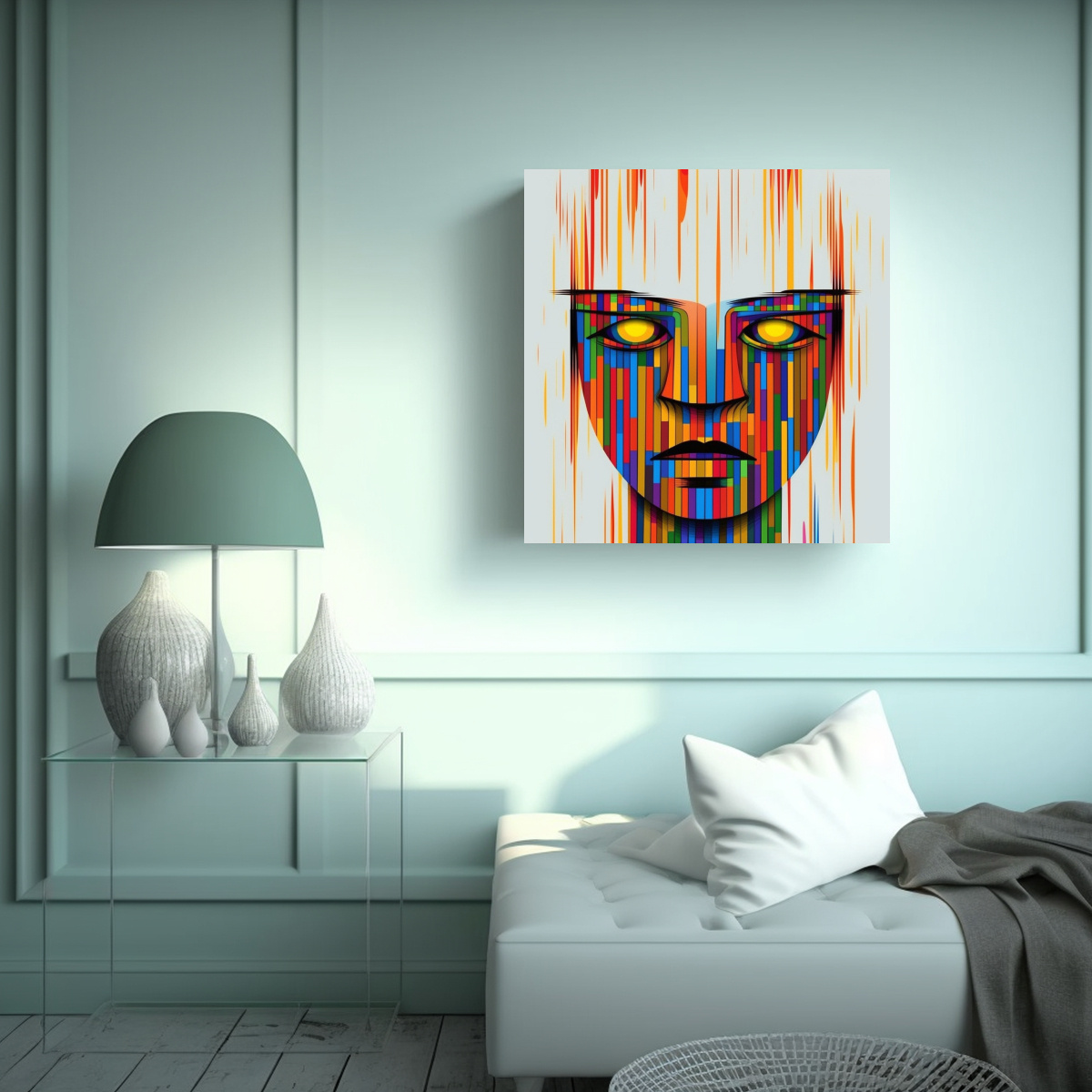 pintura-decorativa-con-l-neas-de-colores-y-ojos-cuadrados-en-lienzo-moderno-m-gico-1