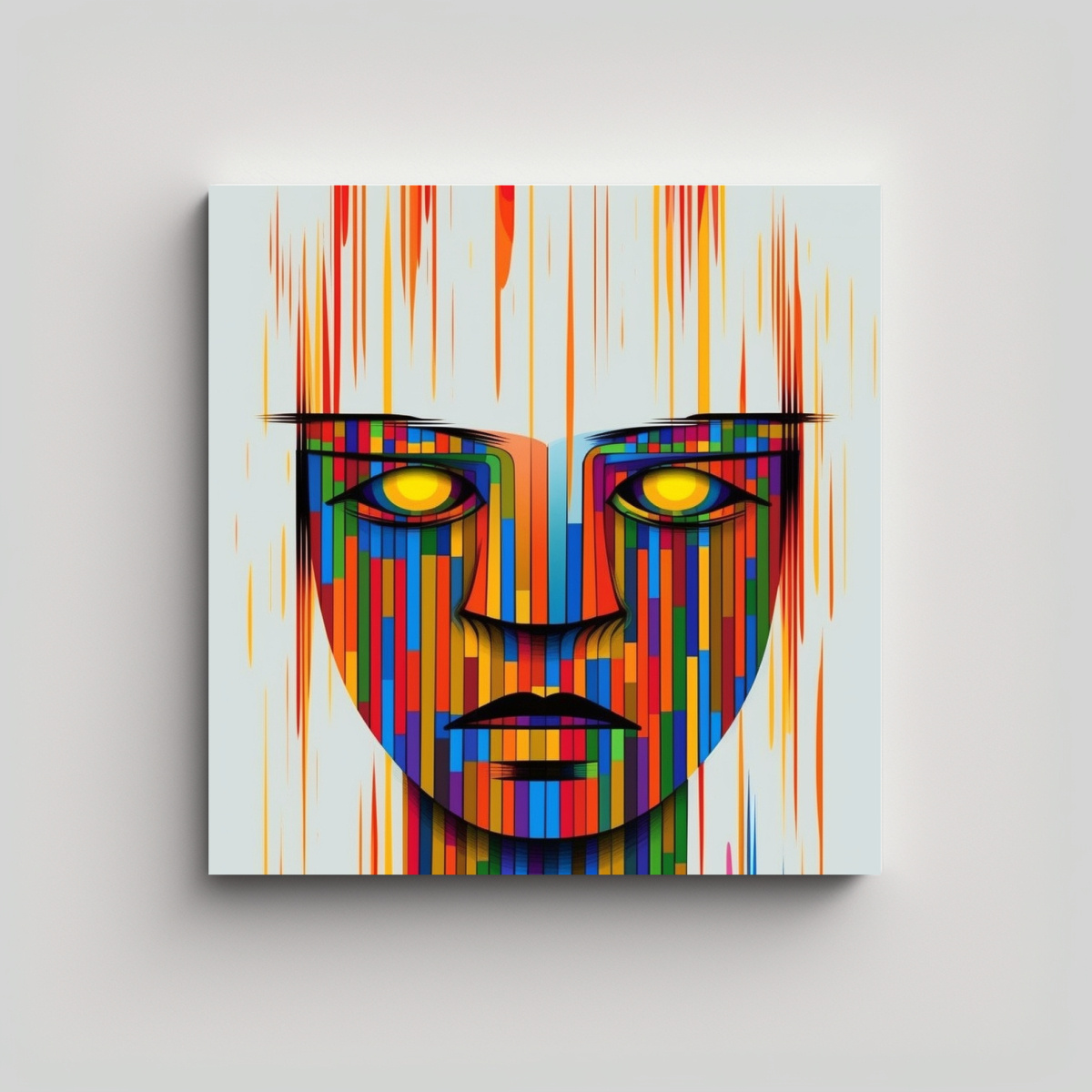 pintura-decorativa-con-l-neas-de-colores-y-ojos-cuadrados-en-lienzo-moderno-m-gico