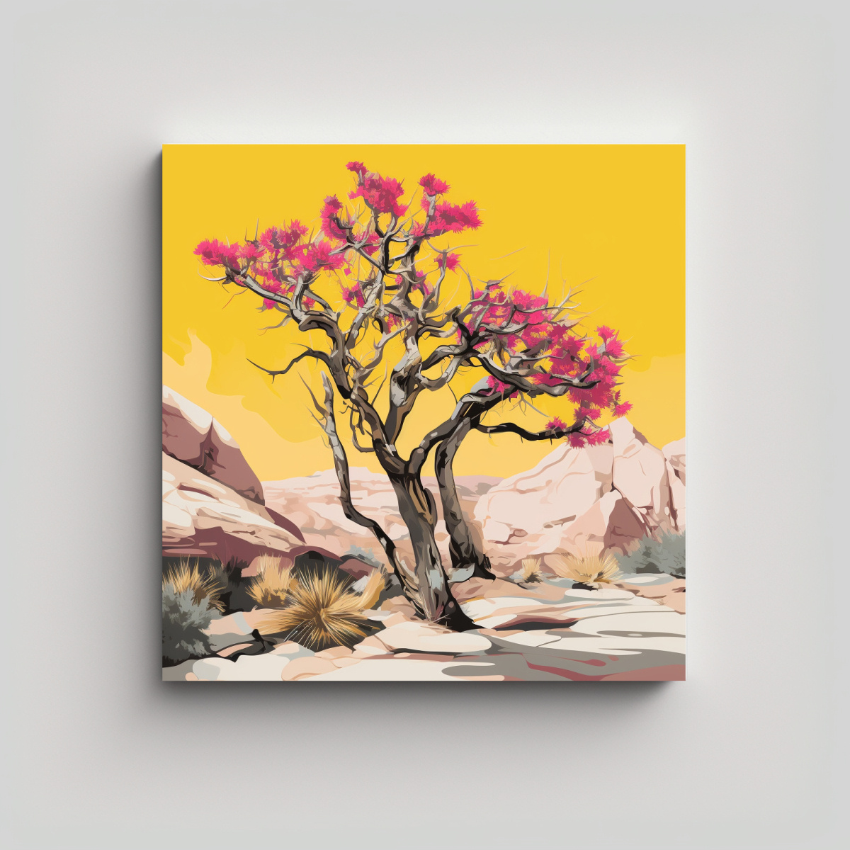 pintura-decorativa-cuadrada-de-tela-en-bastidor-joshua-tree-en-amarillo-y-rosa-atm-sfera-neonoir
