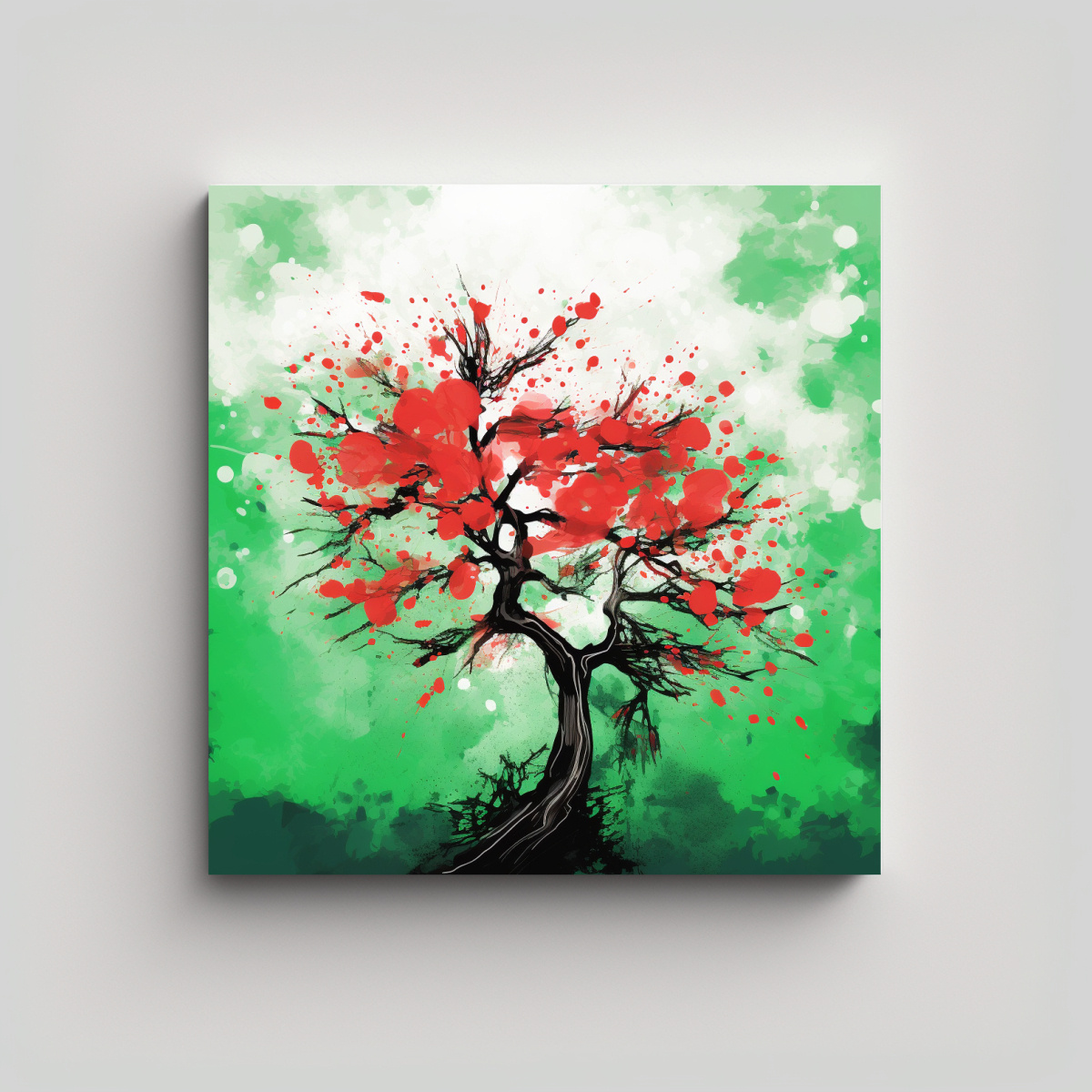 pintura-decorativa-cuadro-habitaci-n-rbol-cerezo-en-verde-y-rojo-atm-sfera-neonoir