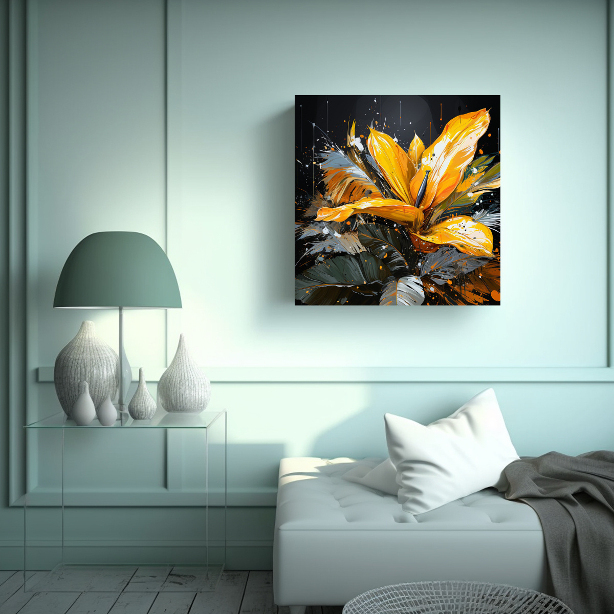 pintura-decorativa-de-cuadro-de-arte-vitalidad-hojas-de-pl-tano-en-amarillo-y-blanco-con-atm-sfera-neonoir-1