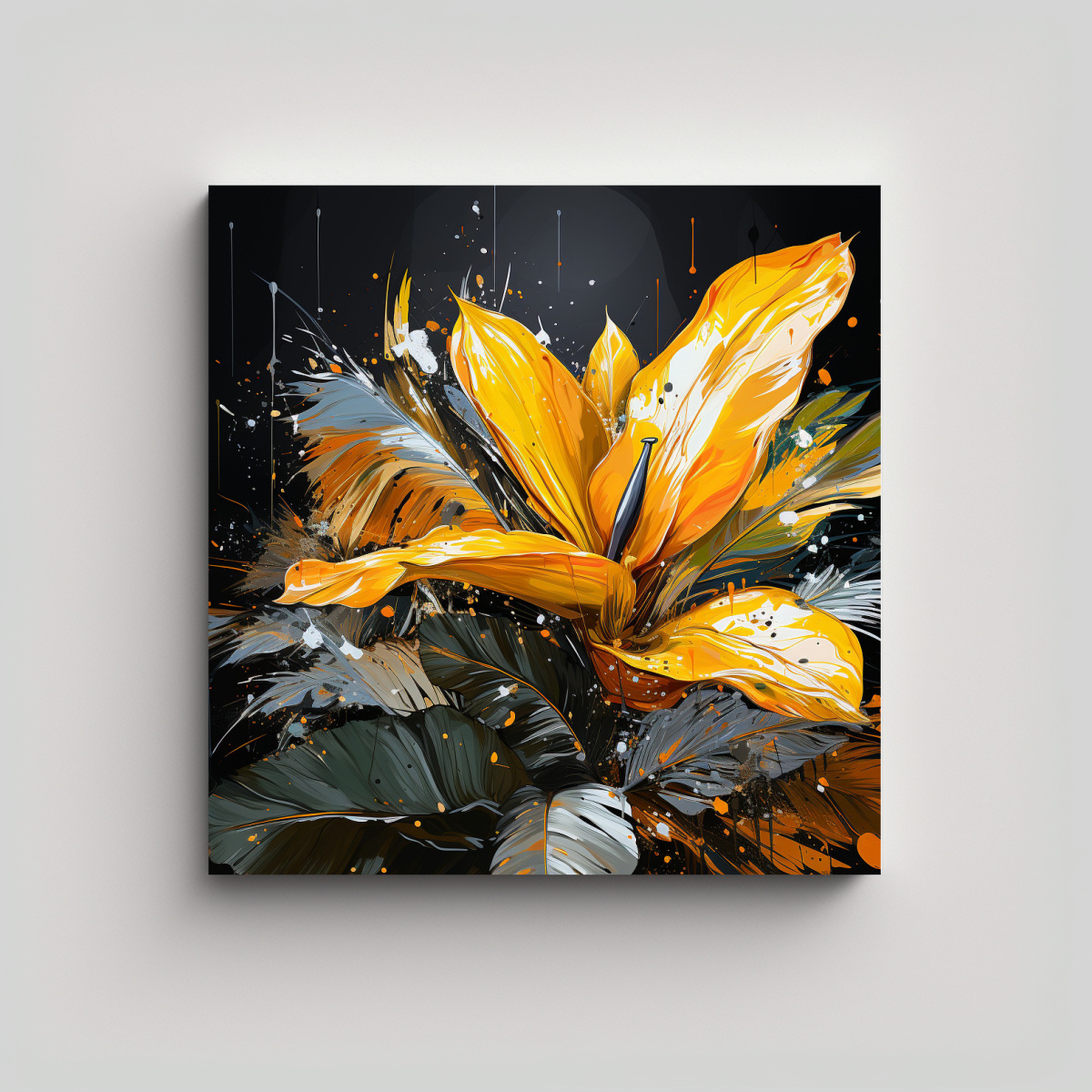 pintura-decorativa-de-cuadro-de-arte-vitalidad-hojas-de-pl-tano-en-amarillo-y-blanco-con-atm-sfera-neonoir