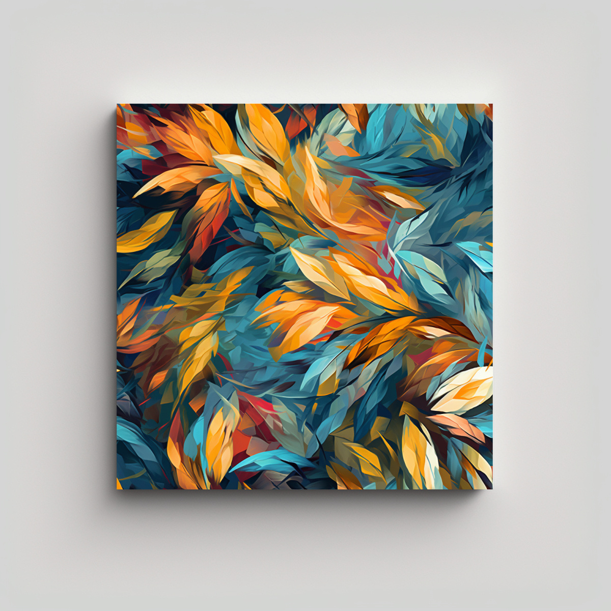 pintura-decorativa-de-estilo-postimpresionista-vida-con-hojas-en-arte-de-pared-cuadrado