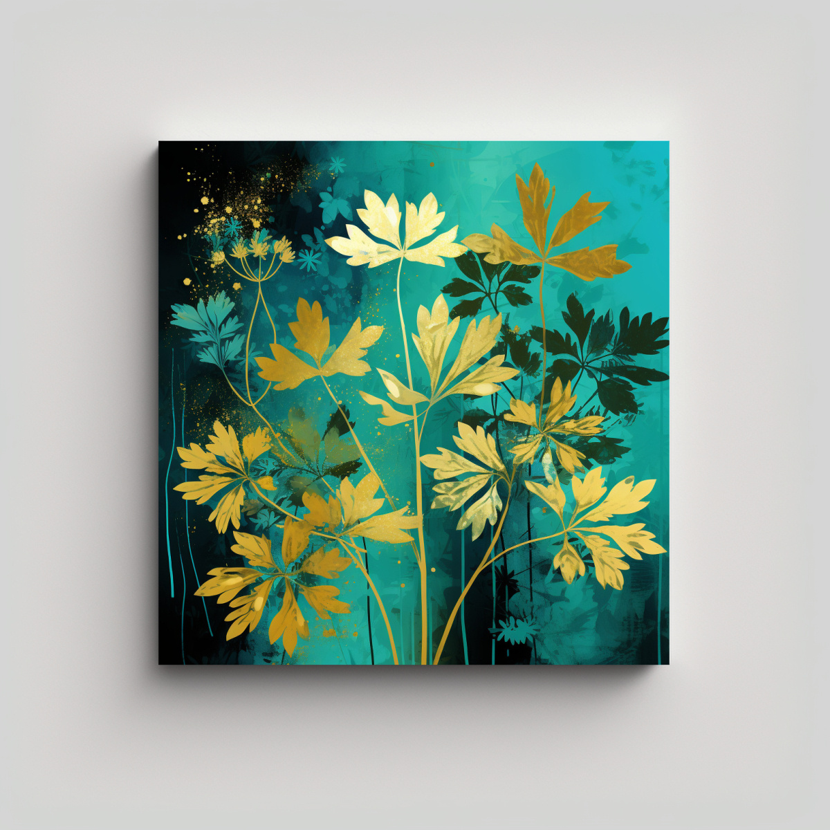 pintura-decorativa-de-hierbas-de-perejil-impresionante-en-turquesa-y-dorado-con-atm-sfera-neonoir