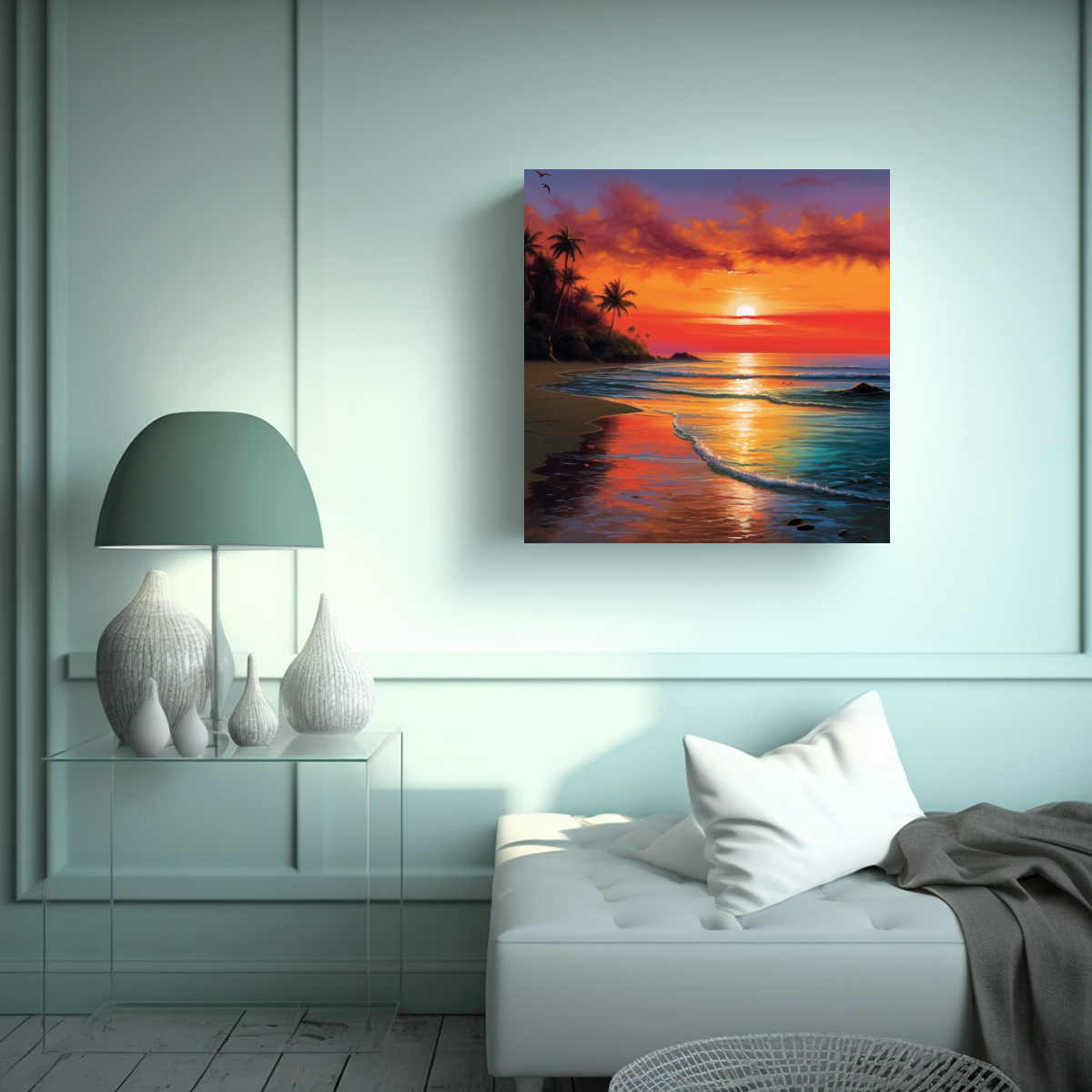 pintura-decorativa-de-pared-con-atardecer-en-la-playa-1